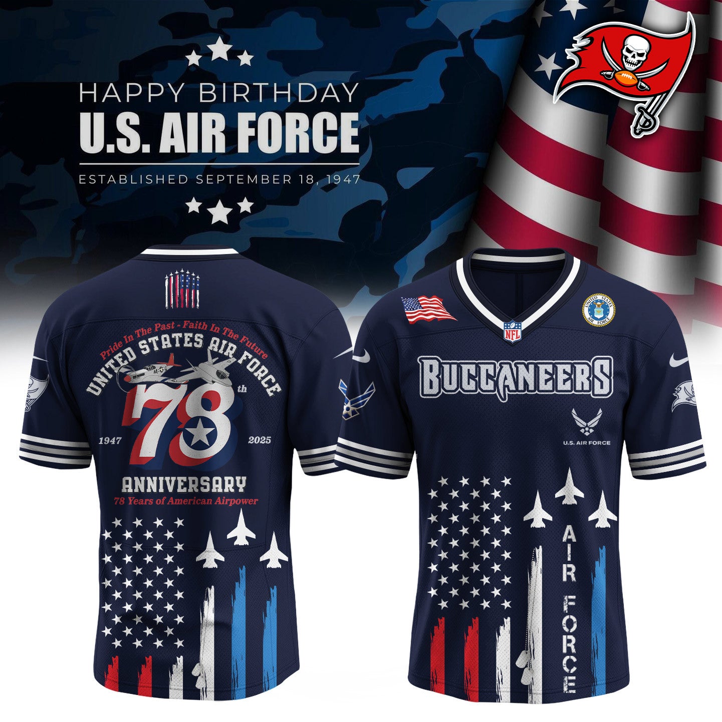 Football x U.S. Air Force Birthday Jersey Limited Edition