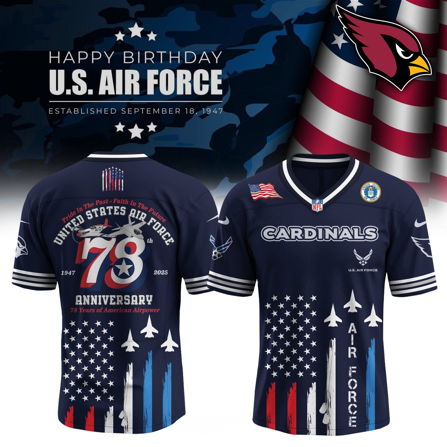 Football x U.S. Air Force Birthday Jersey Limited Edition