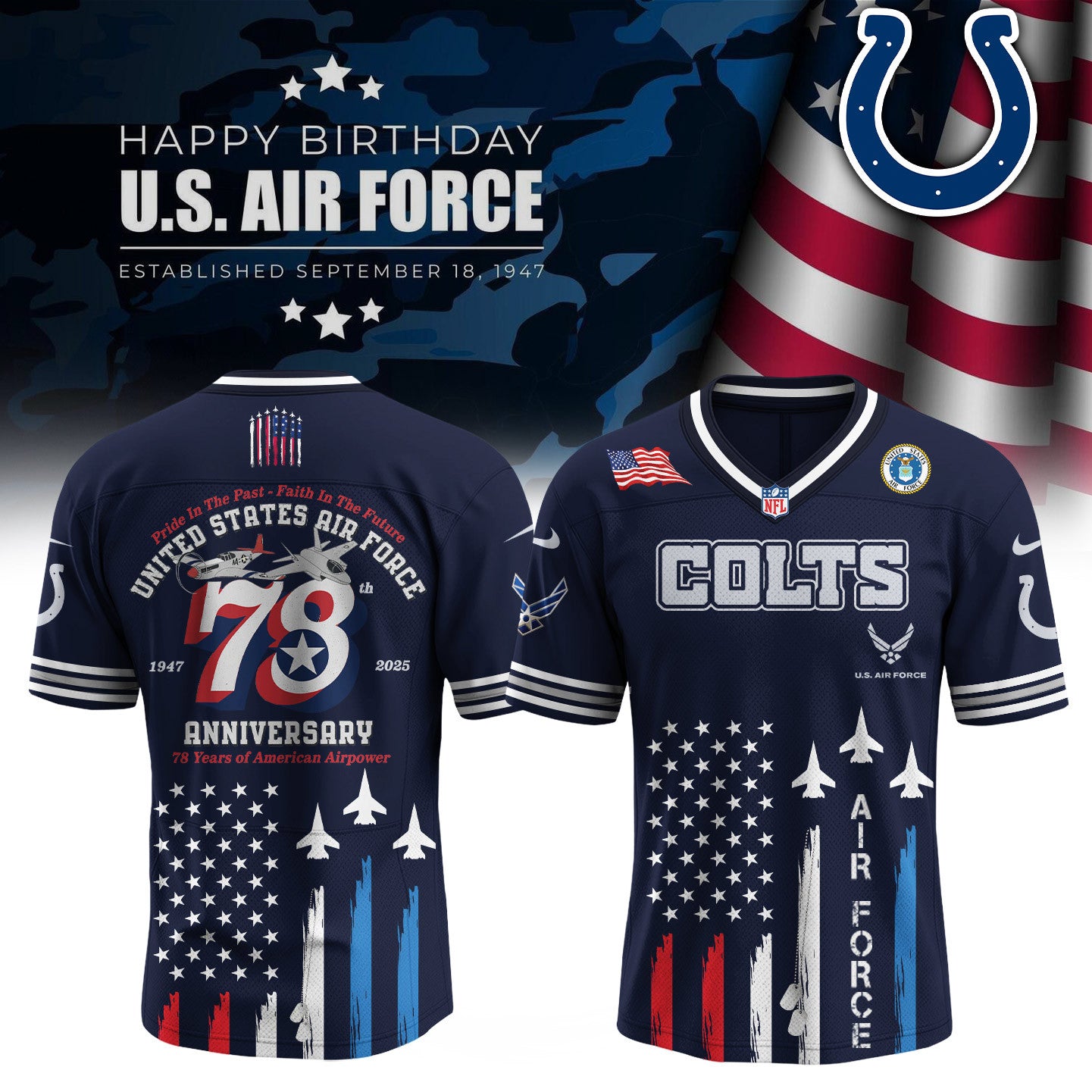 Football x U.S. Air Force Birthday Jersey Limited Edition