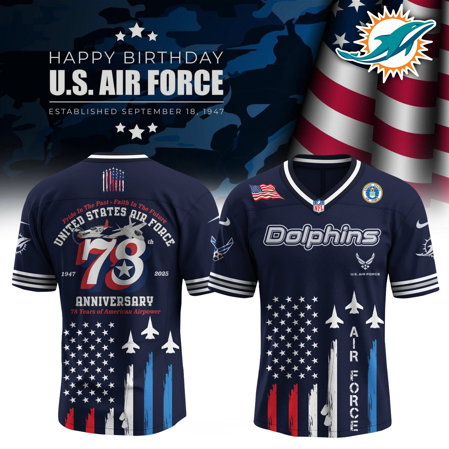 Football x U.S. Air Force Birthday Jersey Limited Edition