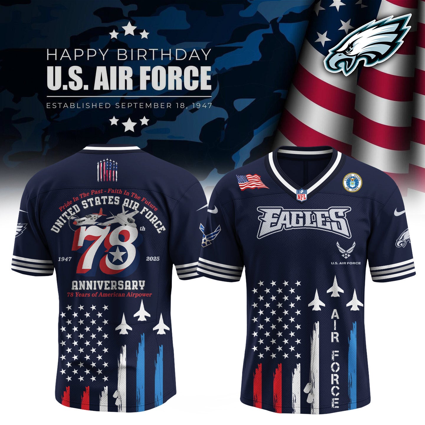 Football x U.S. Air Force Birthday Jersey Limited Edition