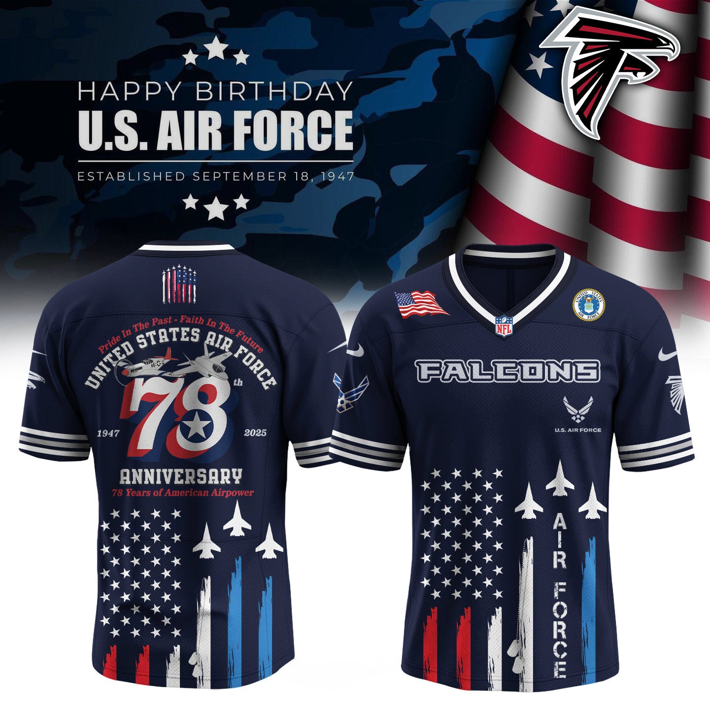 Football x U.S. Air Force Birthday Jersey Limited Edition
