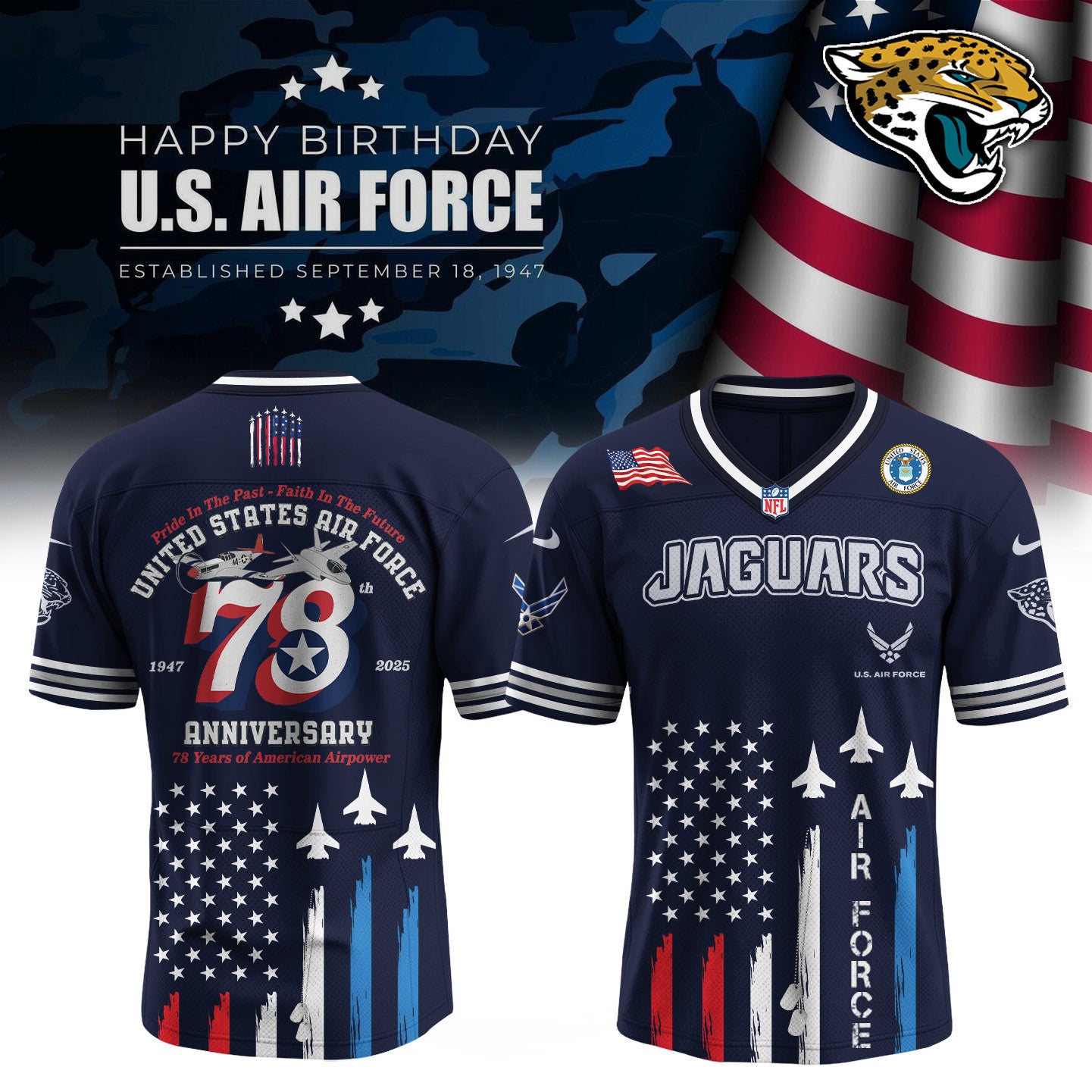 Football x U.S. Air Force Birthday Jersey Limited Edition