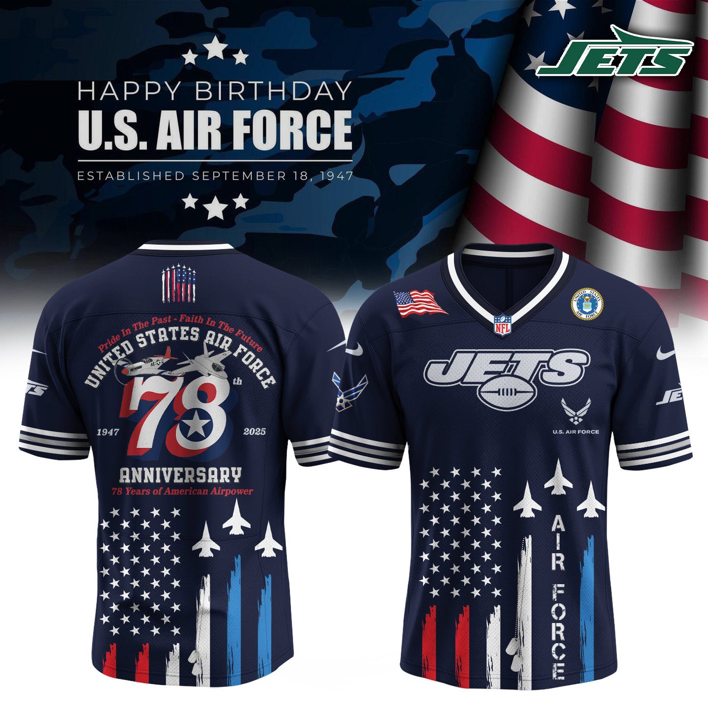 Football x U.S. Air Force Birthday Jersey Limited Edition