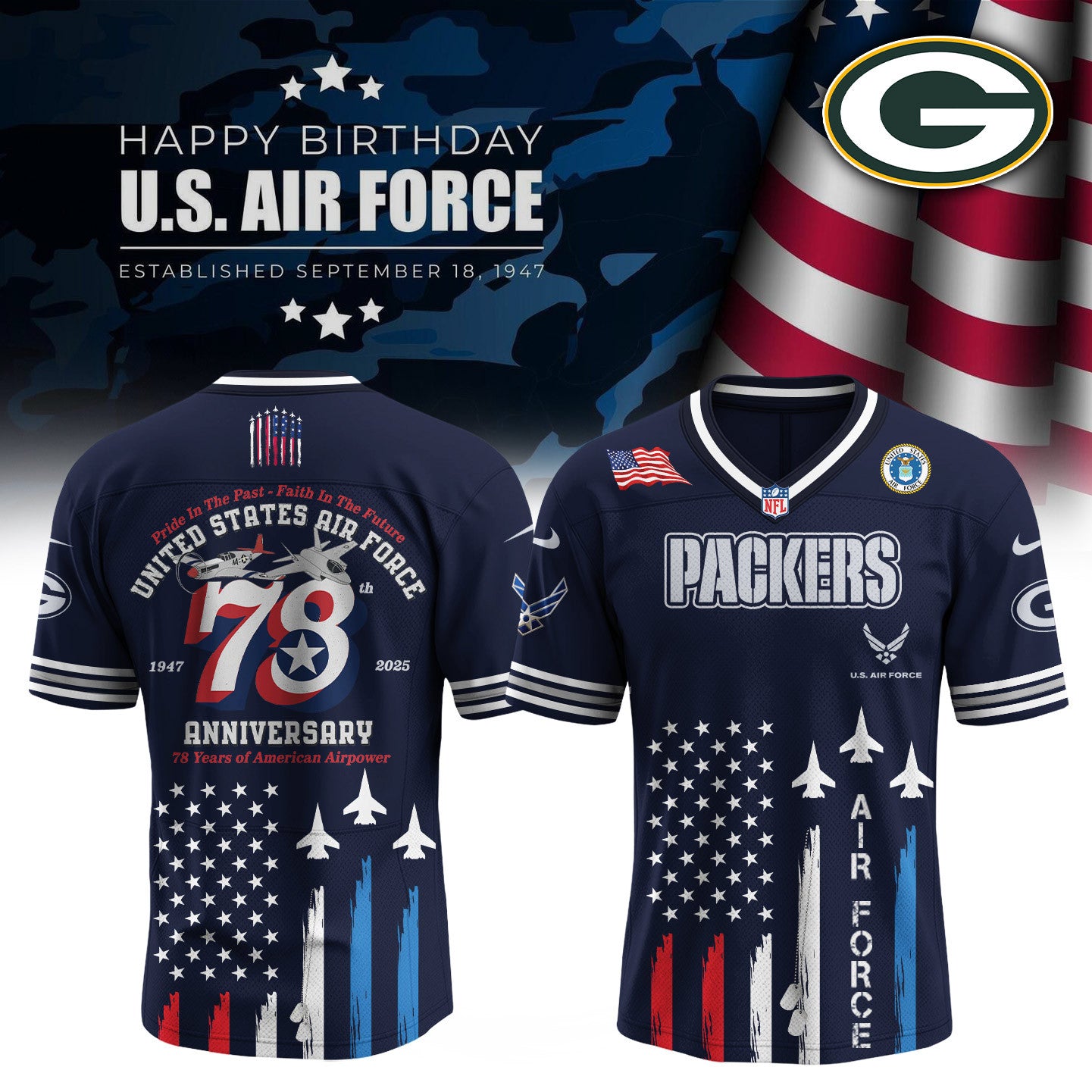 Football x U.S. Air Force Birthday Jersey Limited Edition