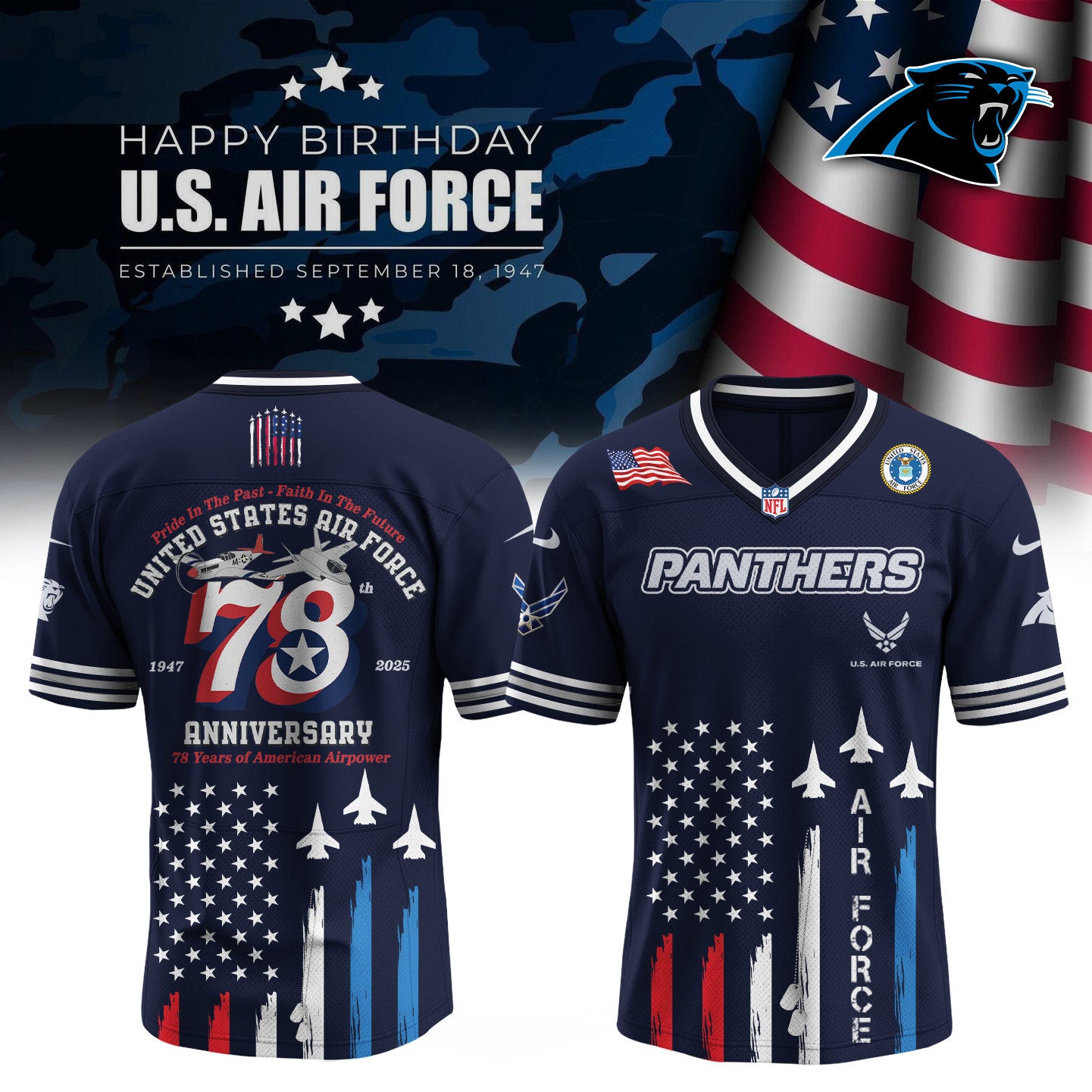 Football x U.S. Air Force Birthday Jersey Limited Edition