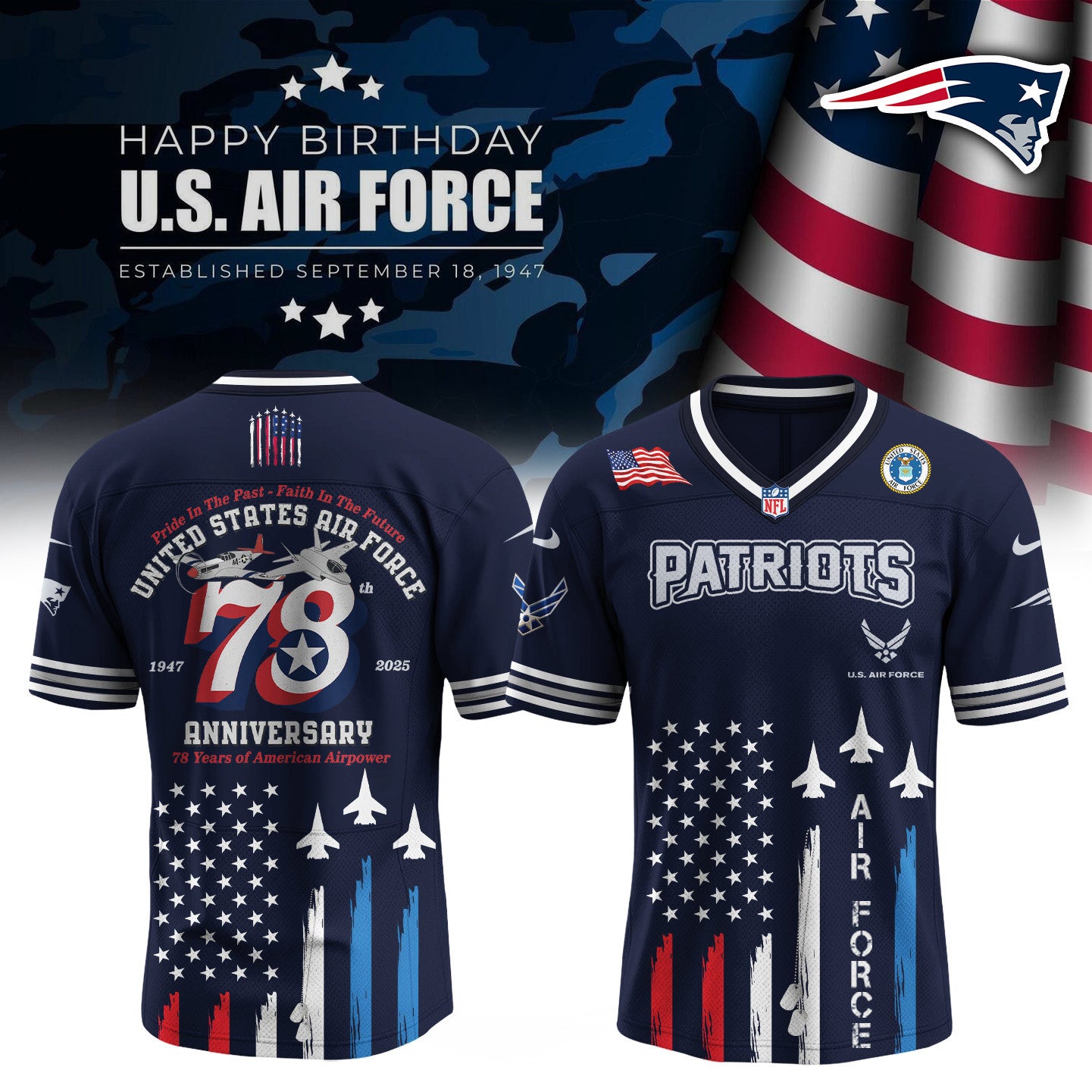 Football x U.S. Air Force Birthday Jersey Limited Edition