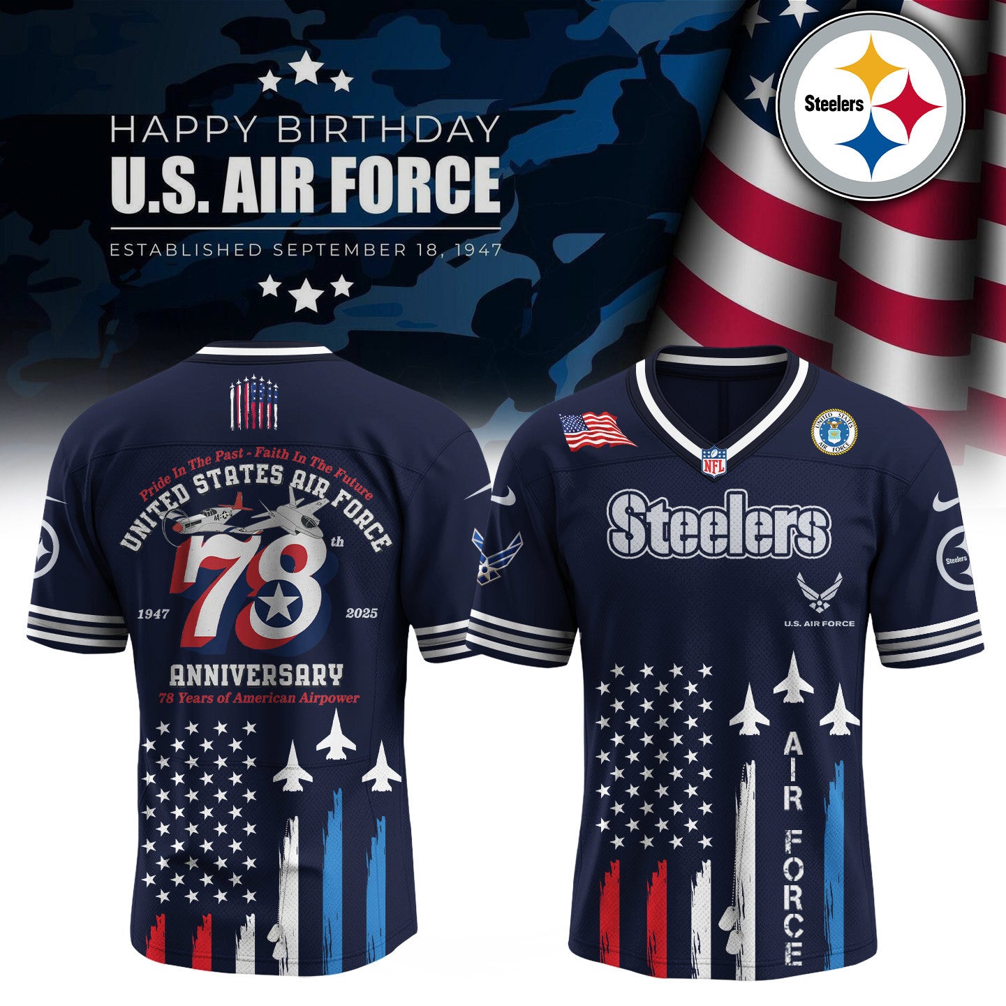 Football x U.S. Air Force Birthday Jersey Limited Edition