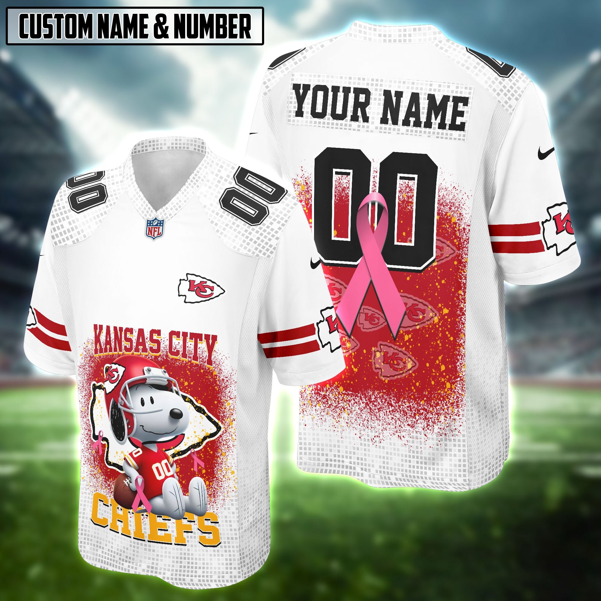 NFL X Snoopy Breast Cancer Awareness Football Jersey Editions Limited 2025
