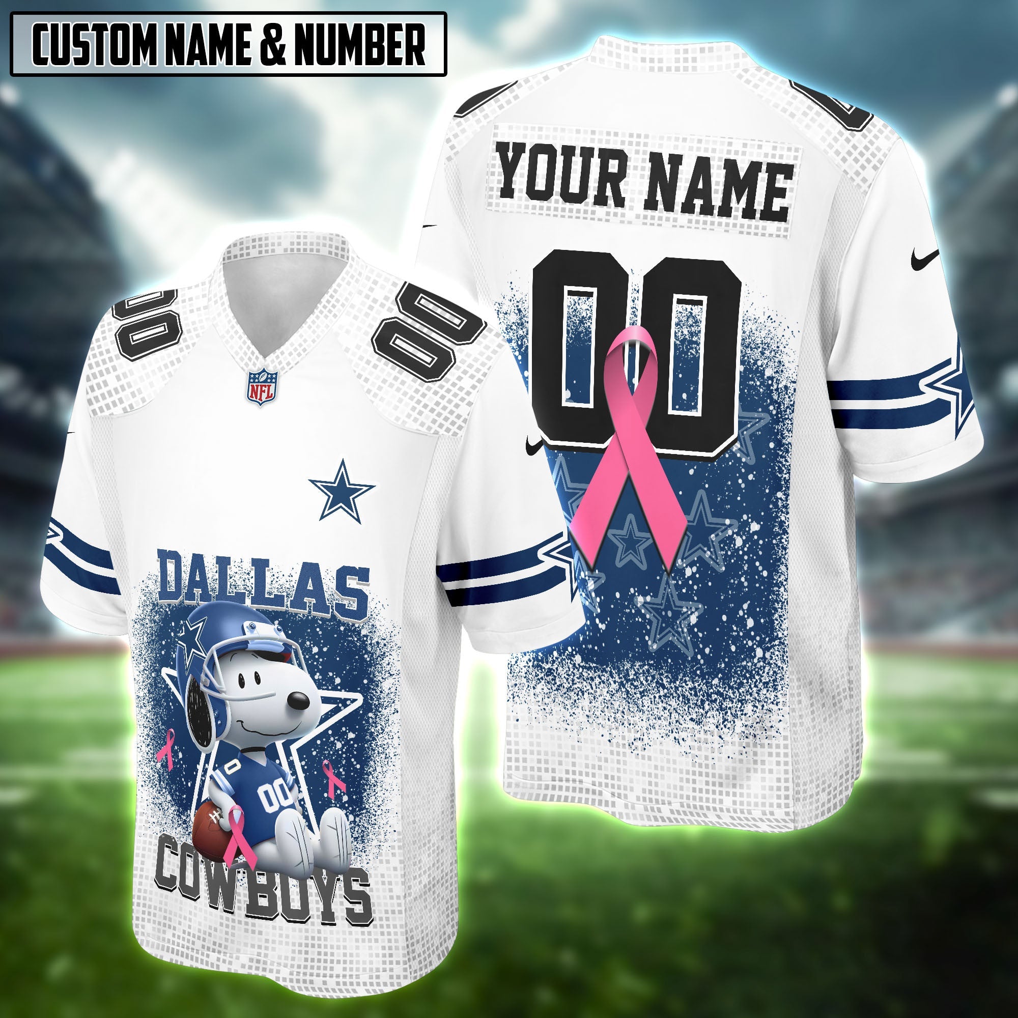 NFL X Snoopy Breast Cancer Awareness Football Jersey Editions Limited 2025