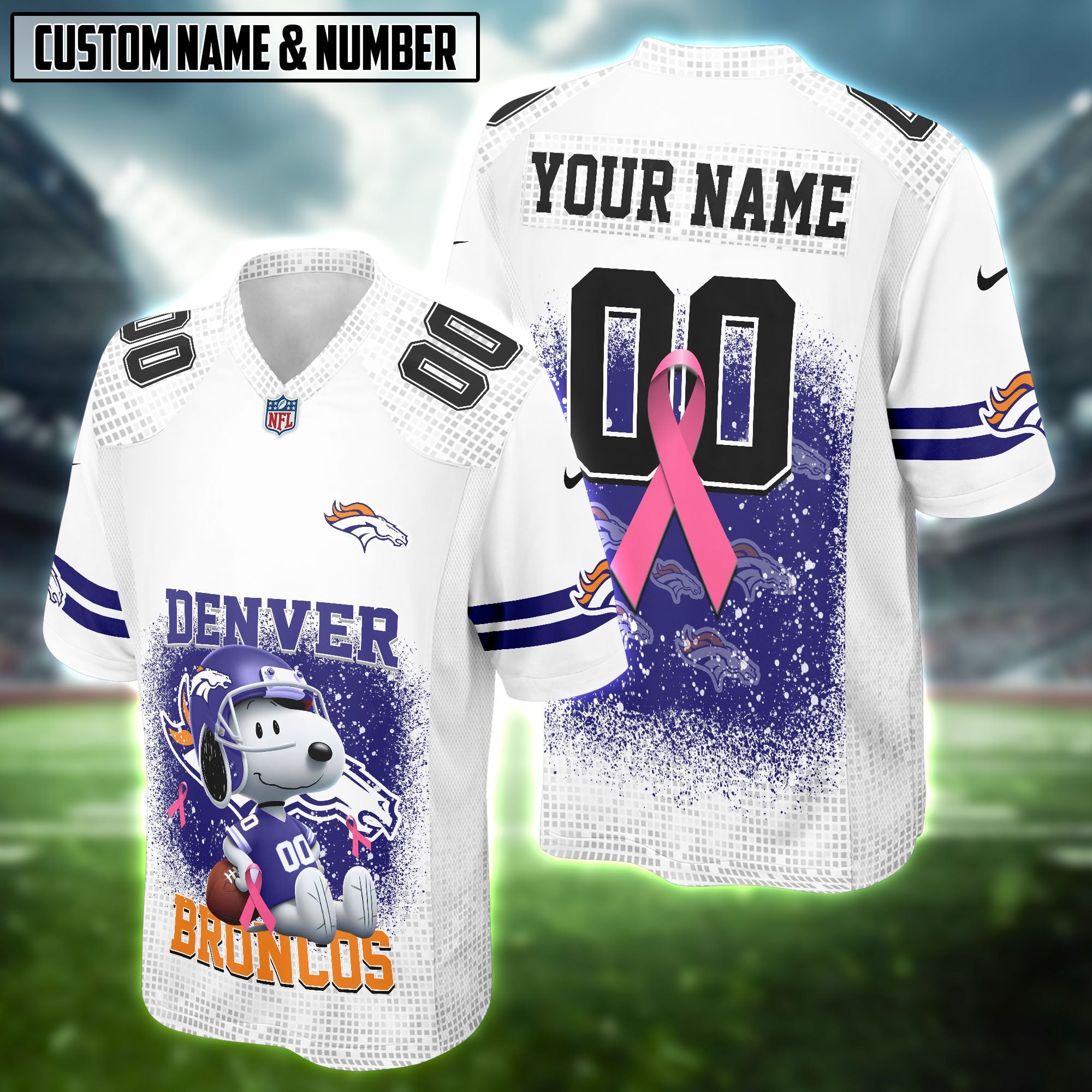 NFL X Snoopy Breast Cancer Awareness Football Jersey Editions Limited 2025