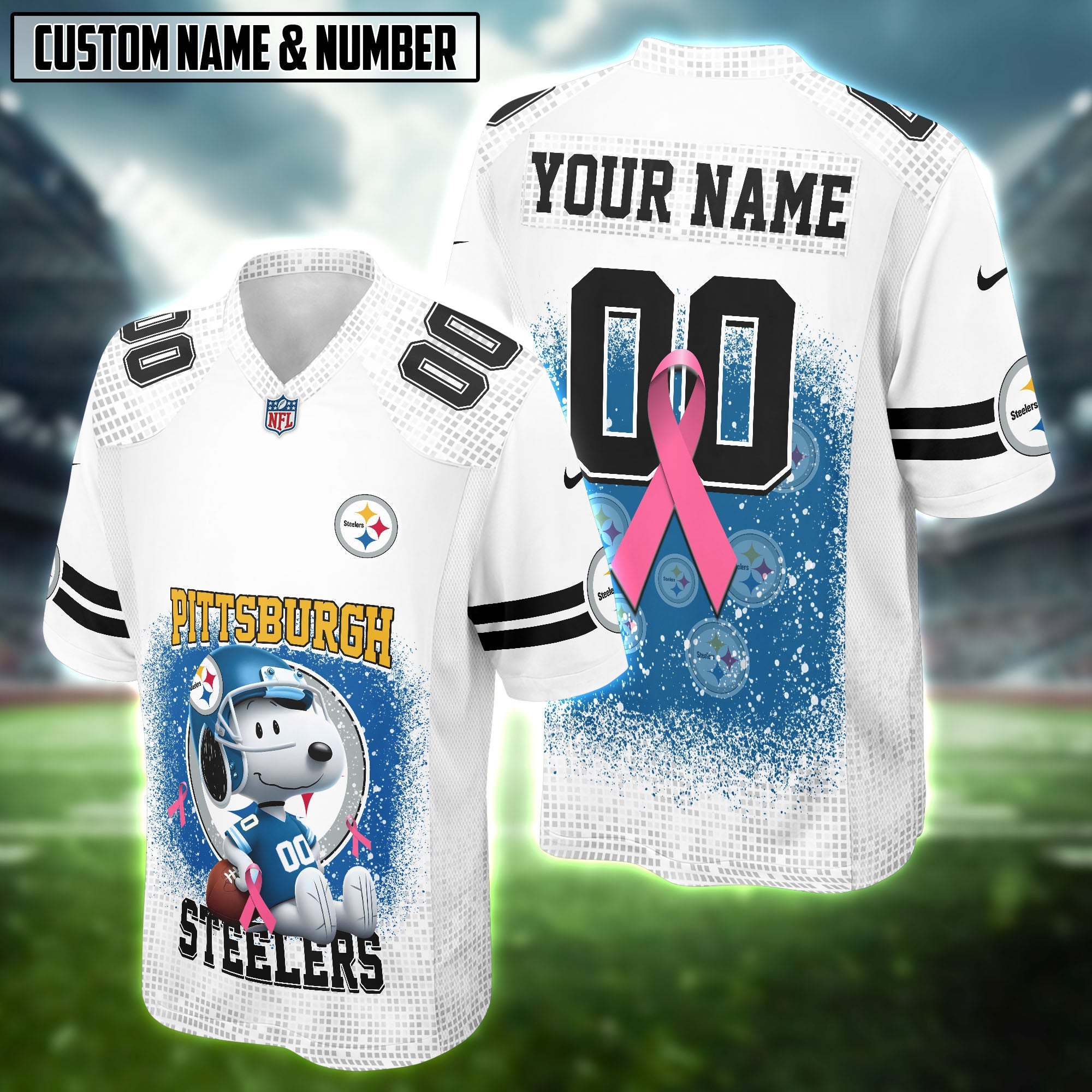 NFL X Snoopy Breast Cancer Awareness Football Jersey Editions Limited 2025