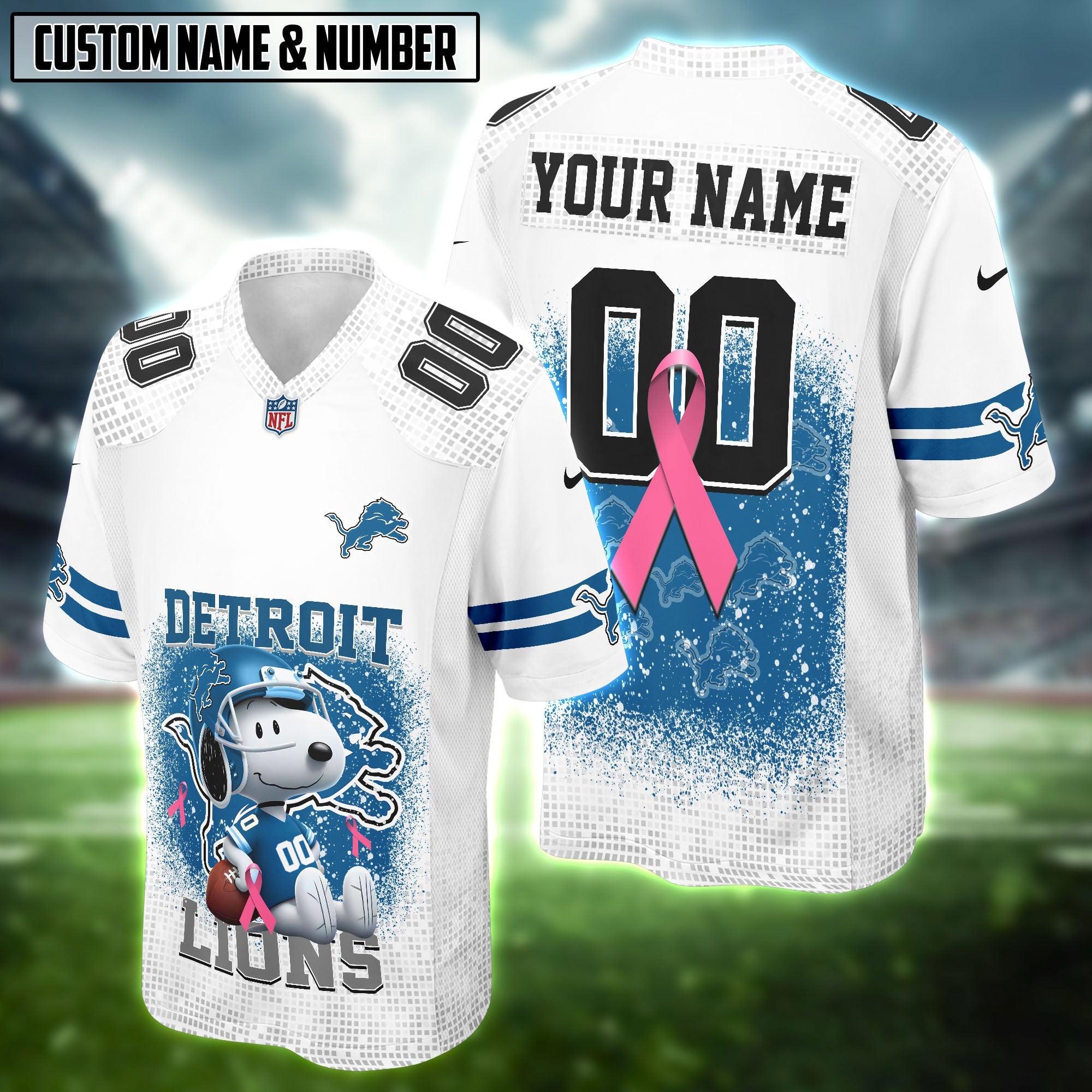 NFL X Snoopy Breast Cancer Awareness Football Jersey Editions Limited 2025