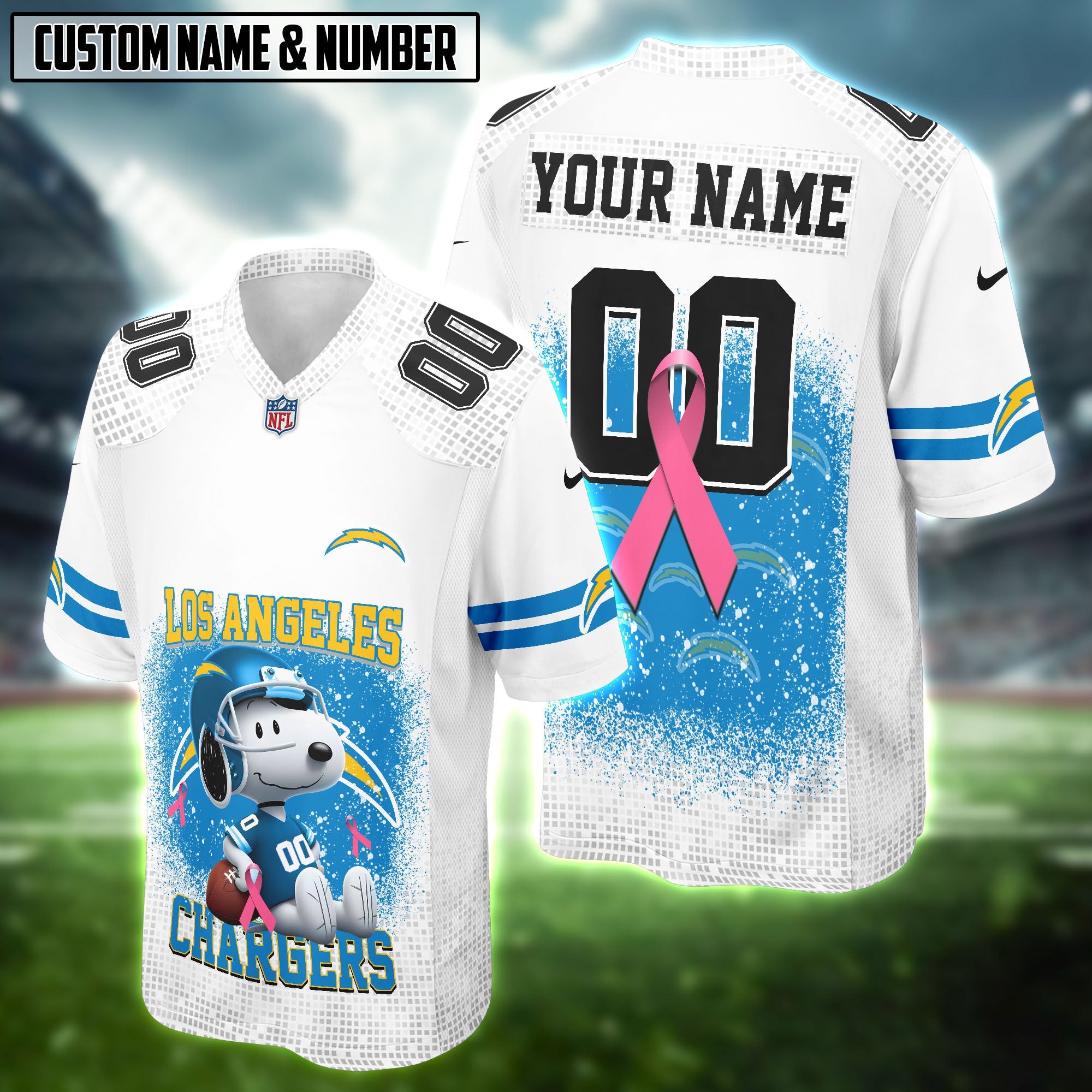 NFL X Snoopy Breast Cancer Awareness Football Jersey Editions Limited 2025