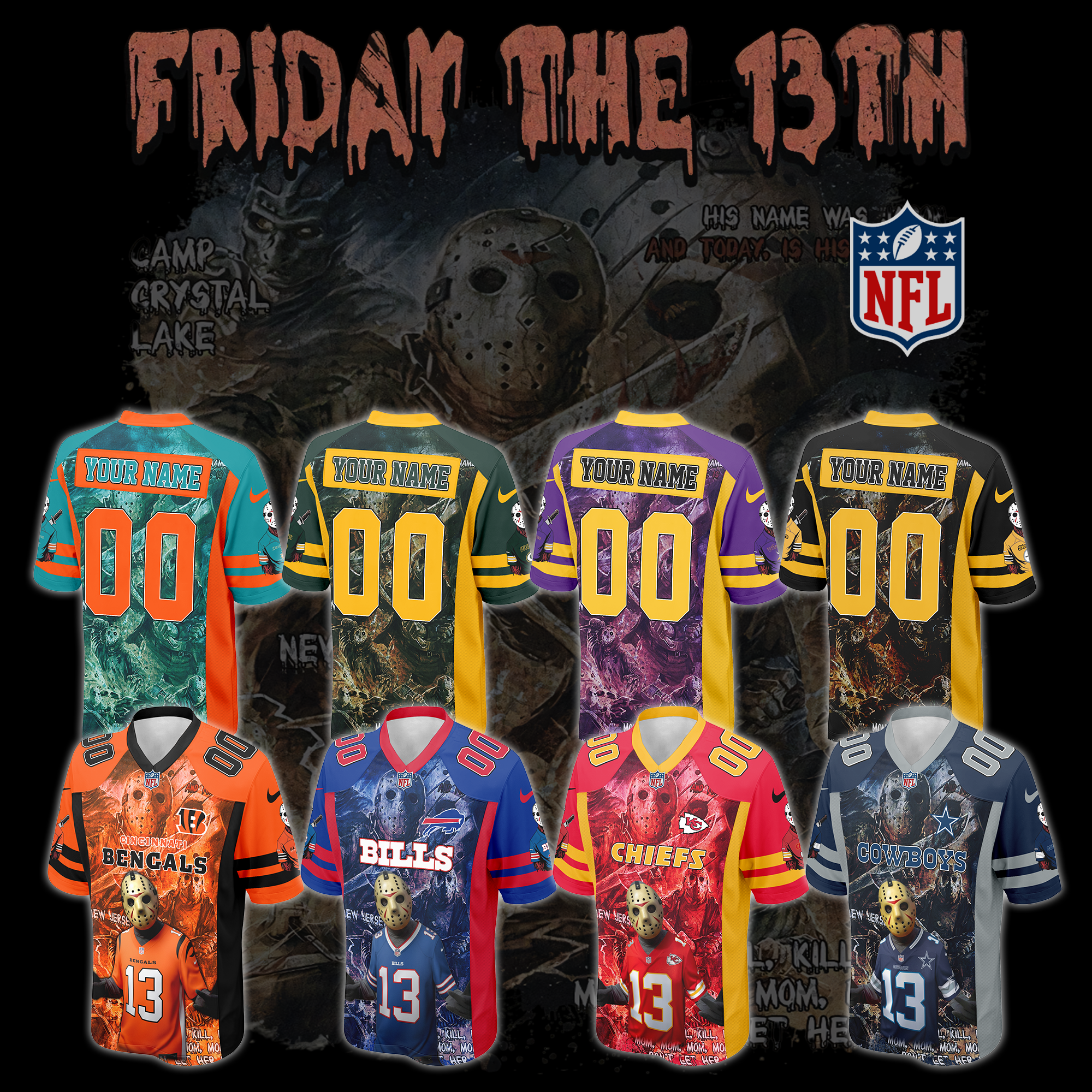 NFL X Jason Friday 13th Football Jersey Editions Limited 2025