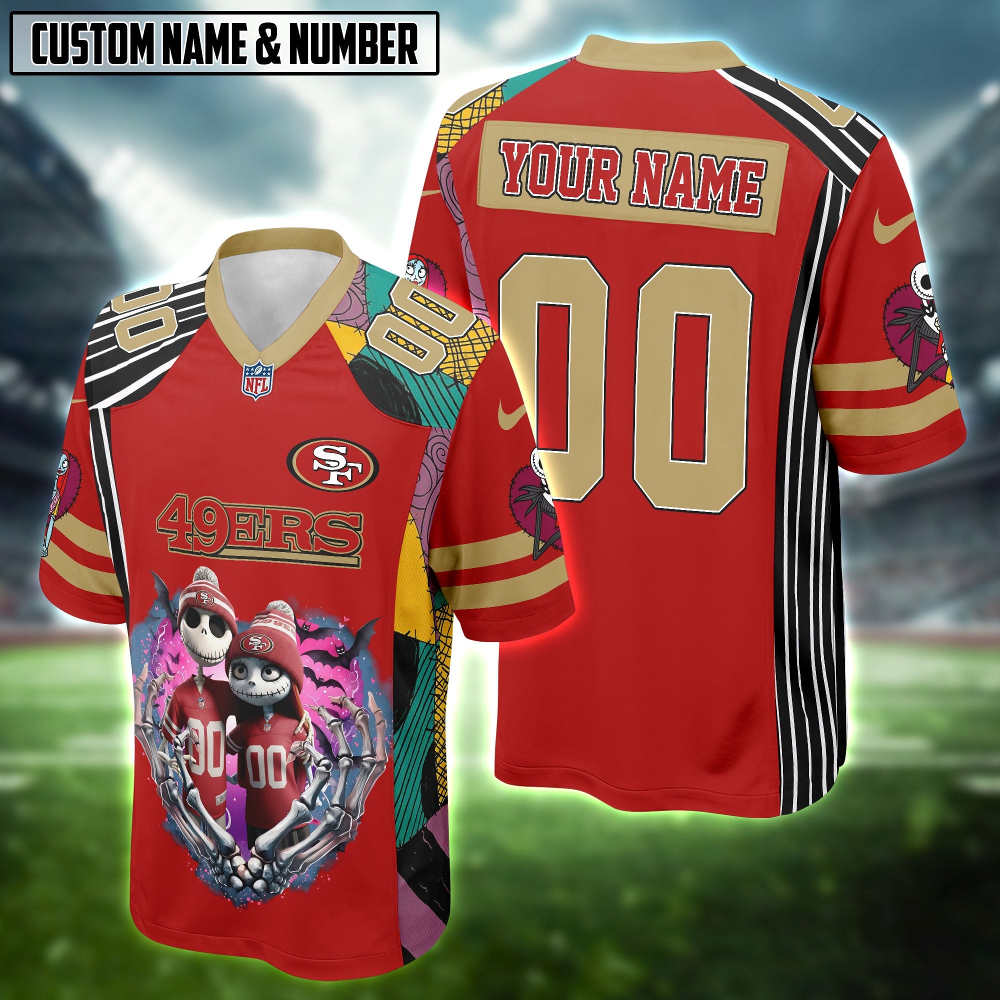 NFL X Jack&Sally The Nightmare Before Christmas Football Jersey Editions Limited 2025