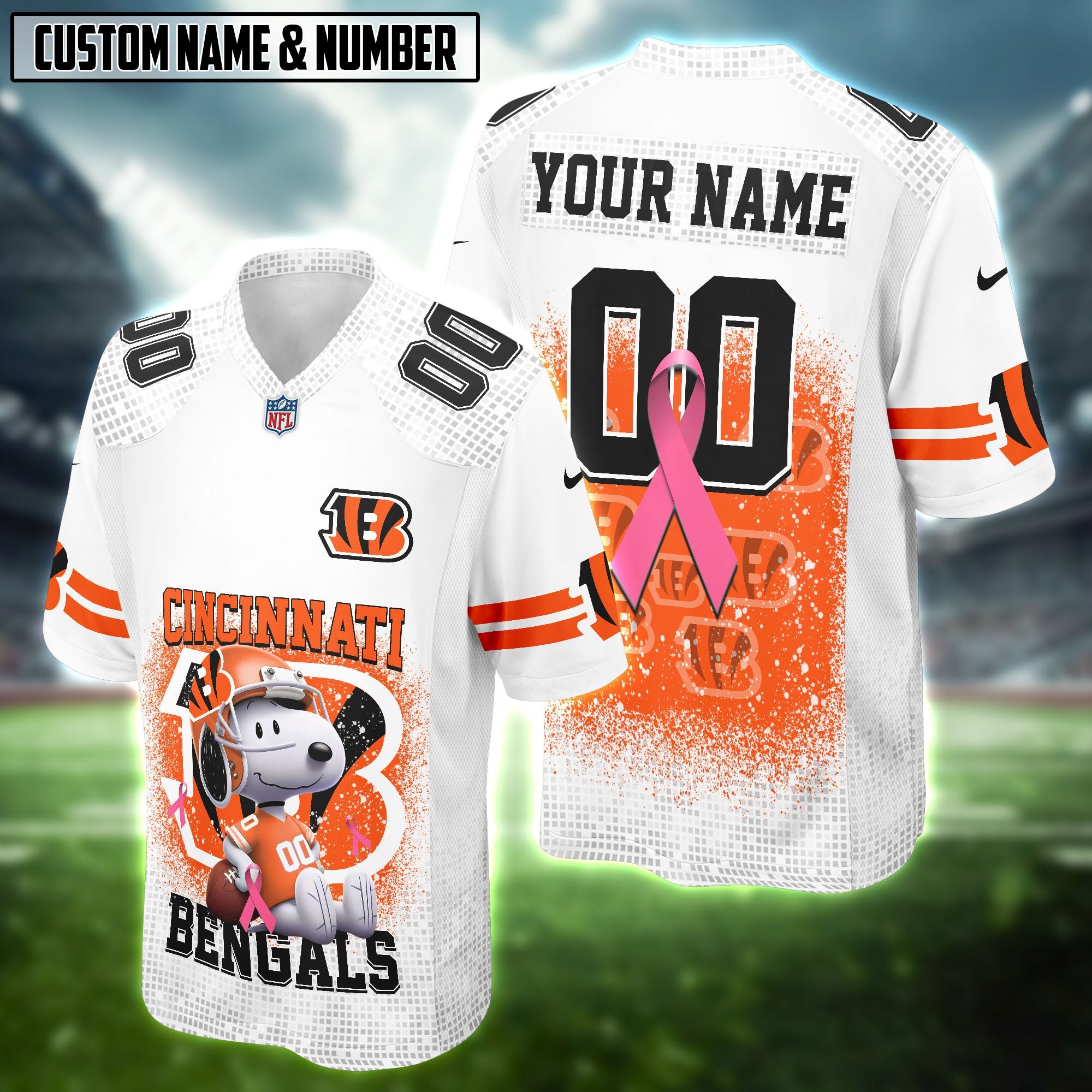 NFL X Snoopy Breast Cancer Awareness Football Jersey Editions Limited 2025