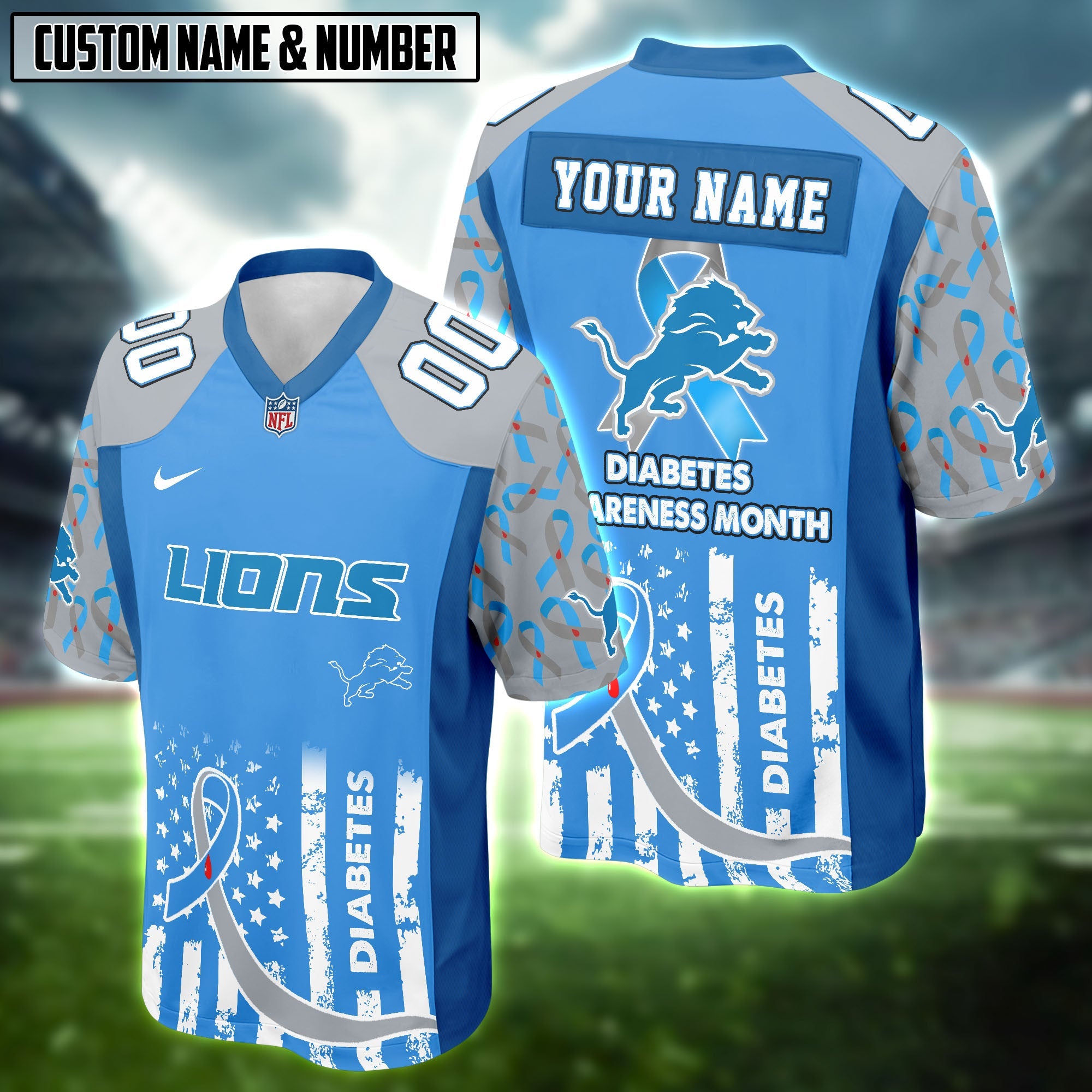 NFL Diabetes Awareness Football Jersey Editions Limited 2025