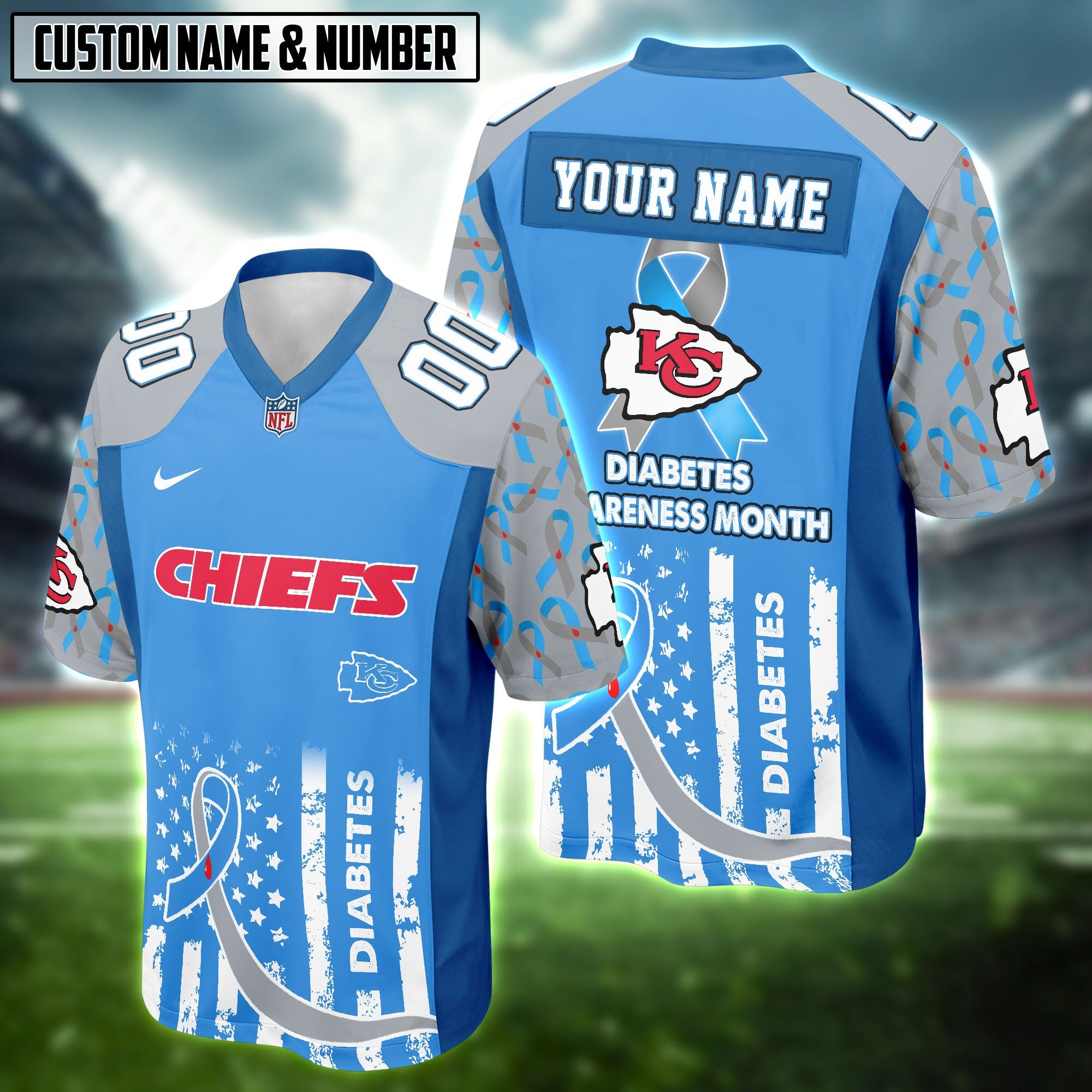 NFL Diabetes Awareness Football Jersey Editions Limited 2025