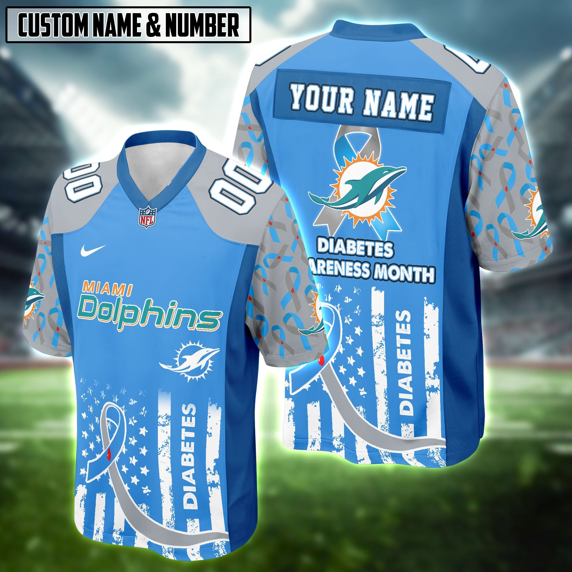 NFL Diabetes Awareness Football Jersey Editions Limited 2025