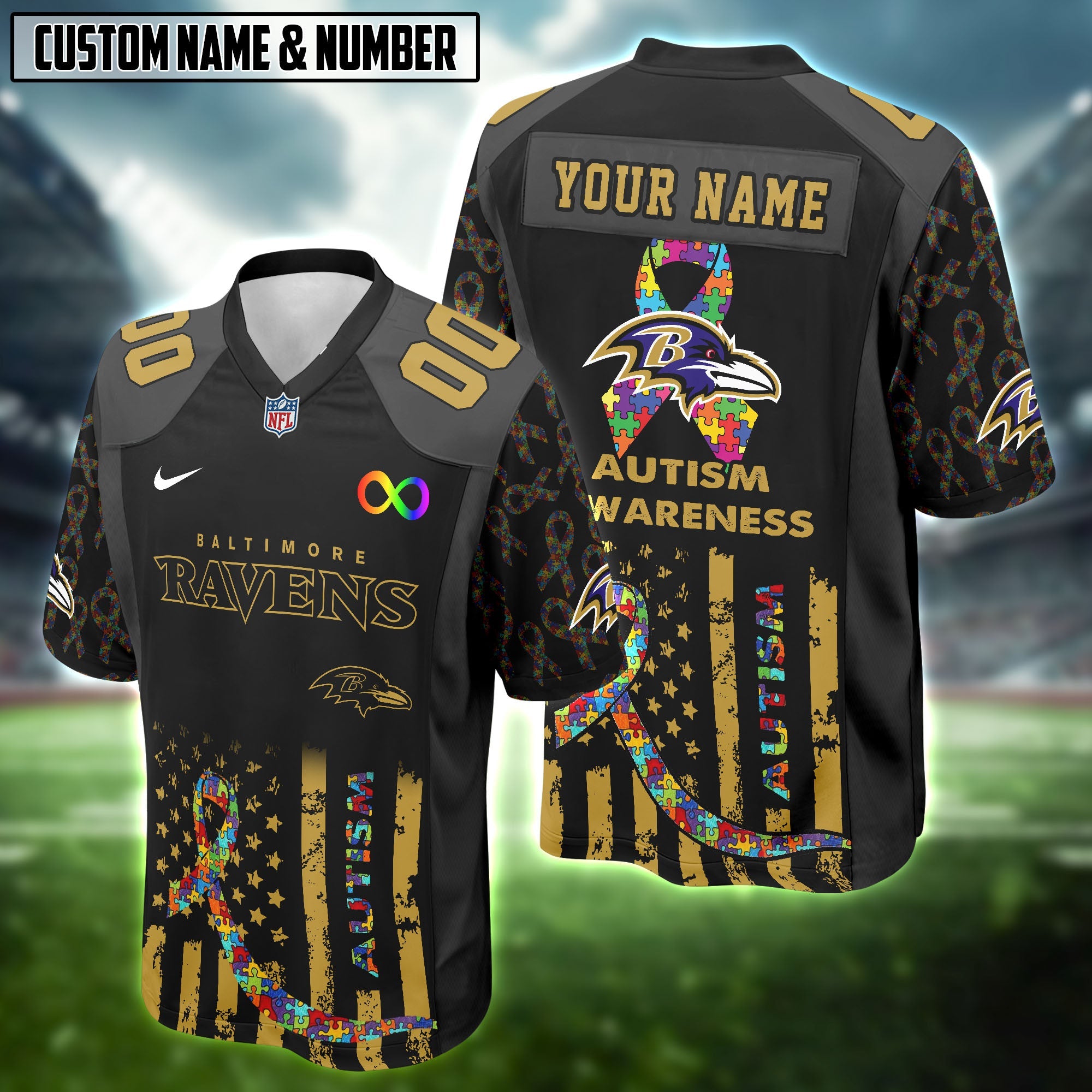 NFL x Autism Awareness Football Jersey Editions