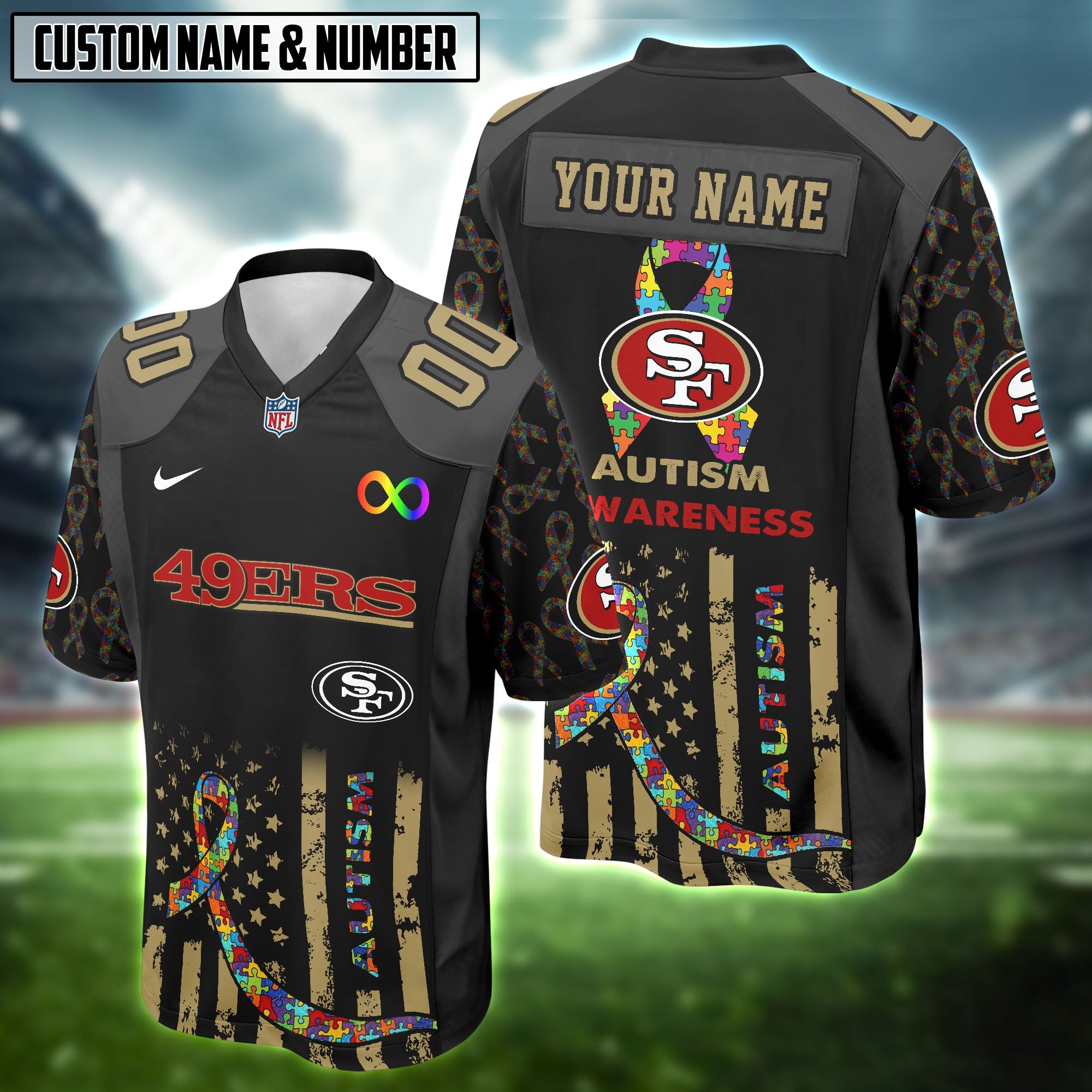 NFL x Autism Awareness Football Jersey Editions