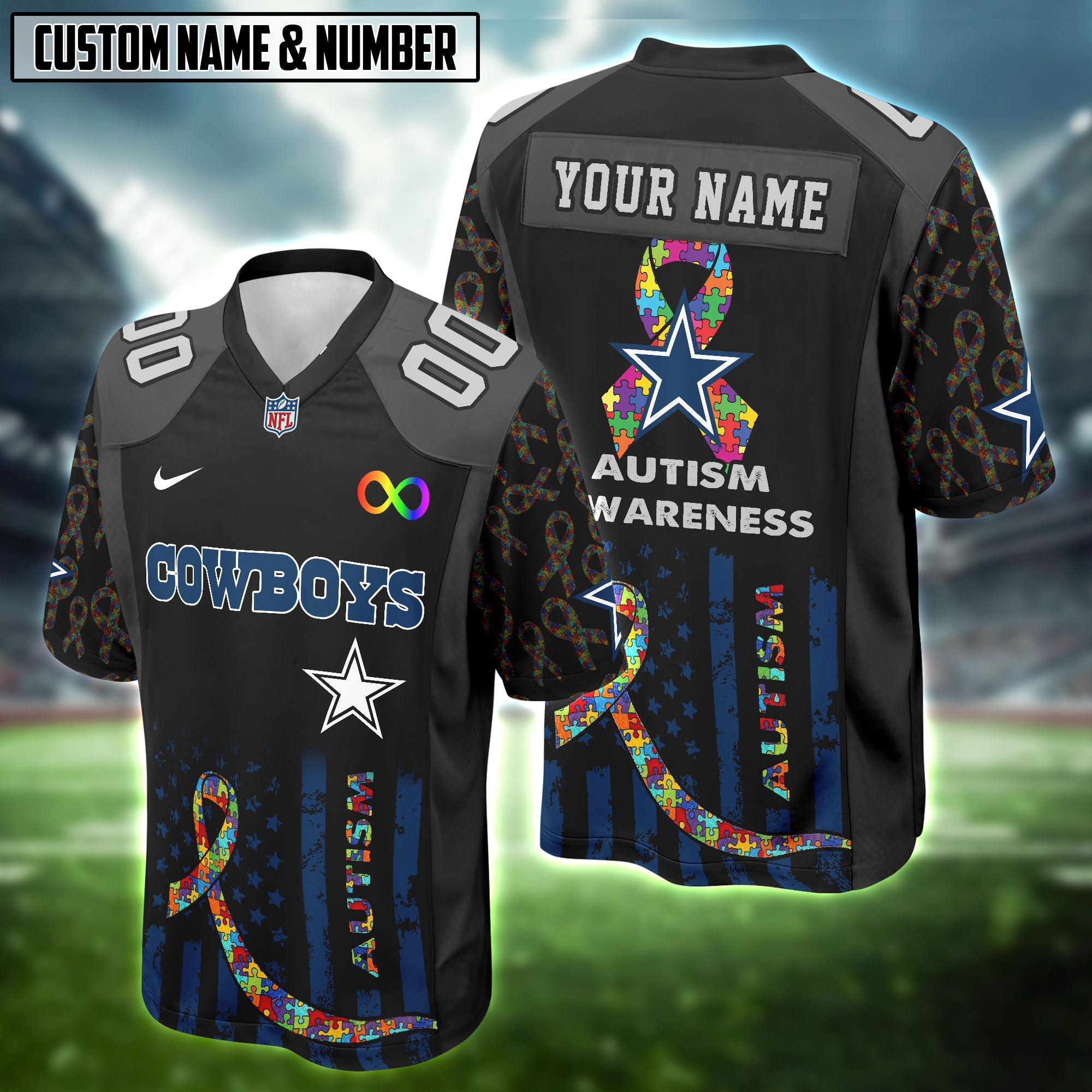 NFL x Autism Awareness Football Jersey Editions