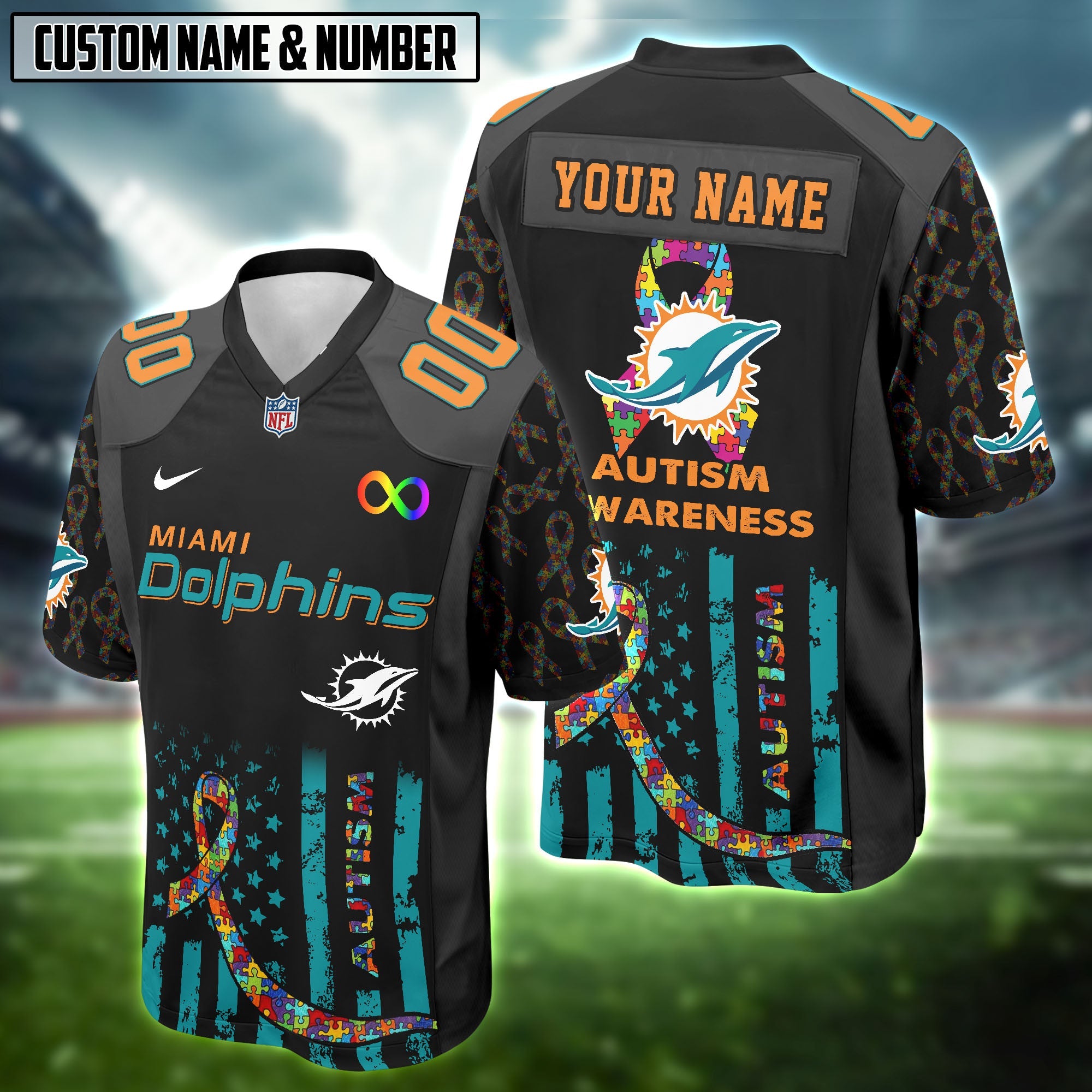NFL x Autism Awareness Football Jersey Editions