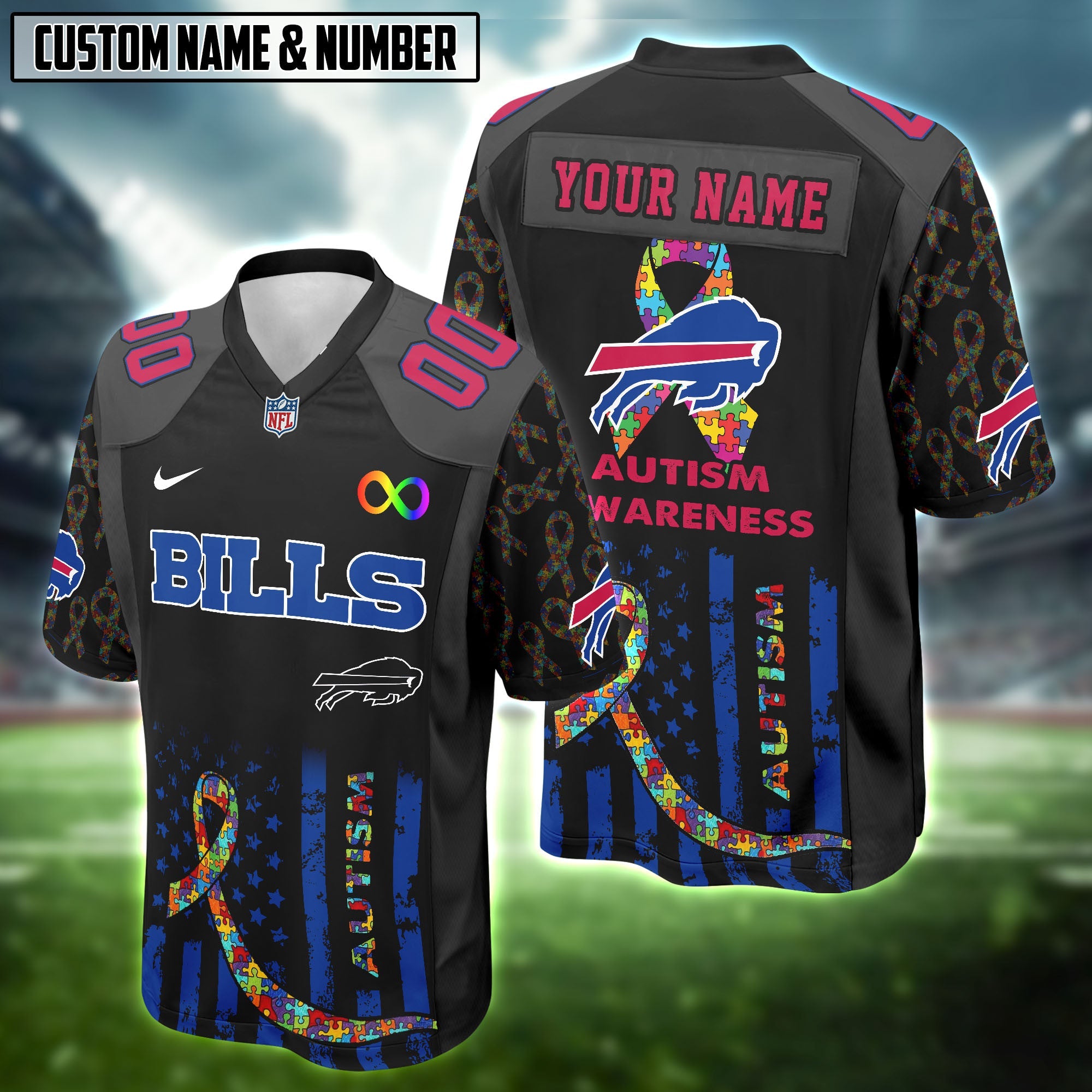 NFL x Autism Awareness Football Jersey Editions
