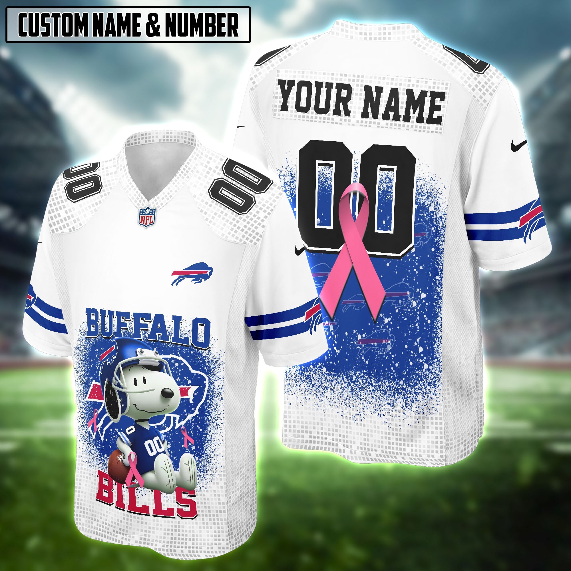 NFL X Snoopy Breast Cancer Awareness Football Jersey Editions Limited 2025