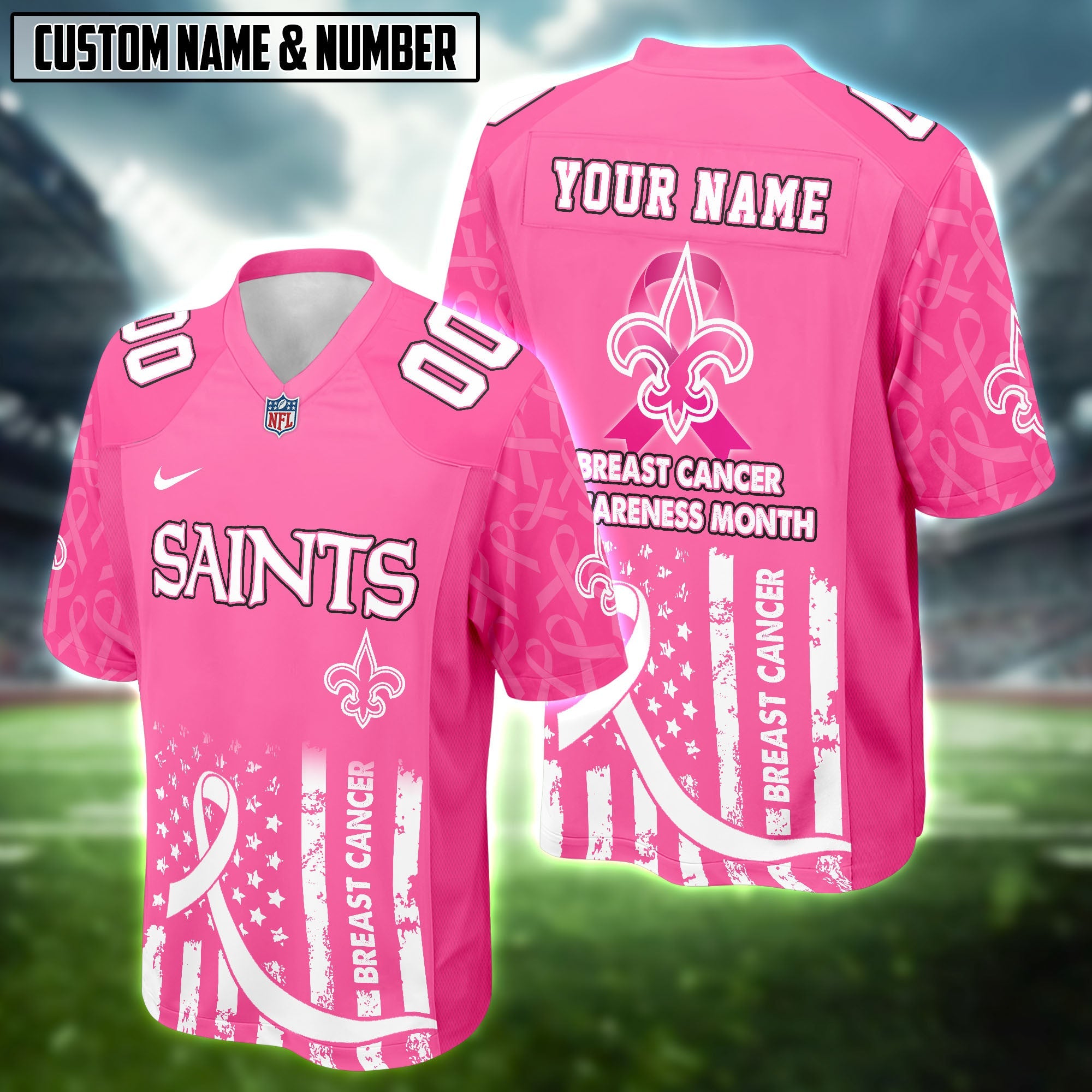 NFL Breast Cancer Awareness Football Jersey Editions Limited 2025