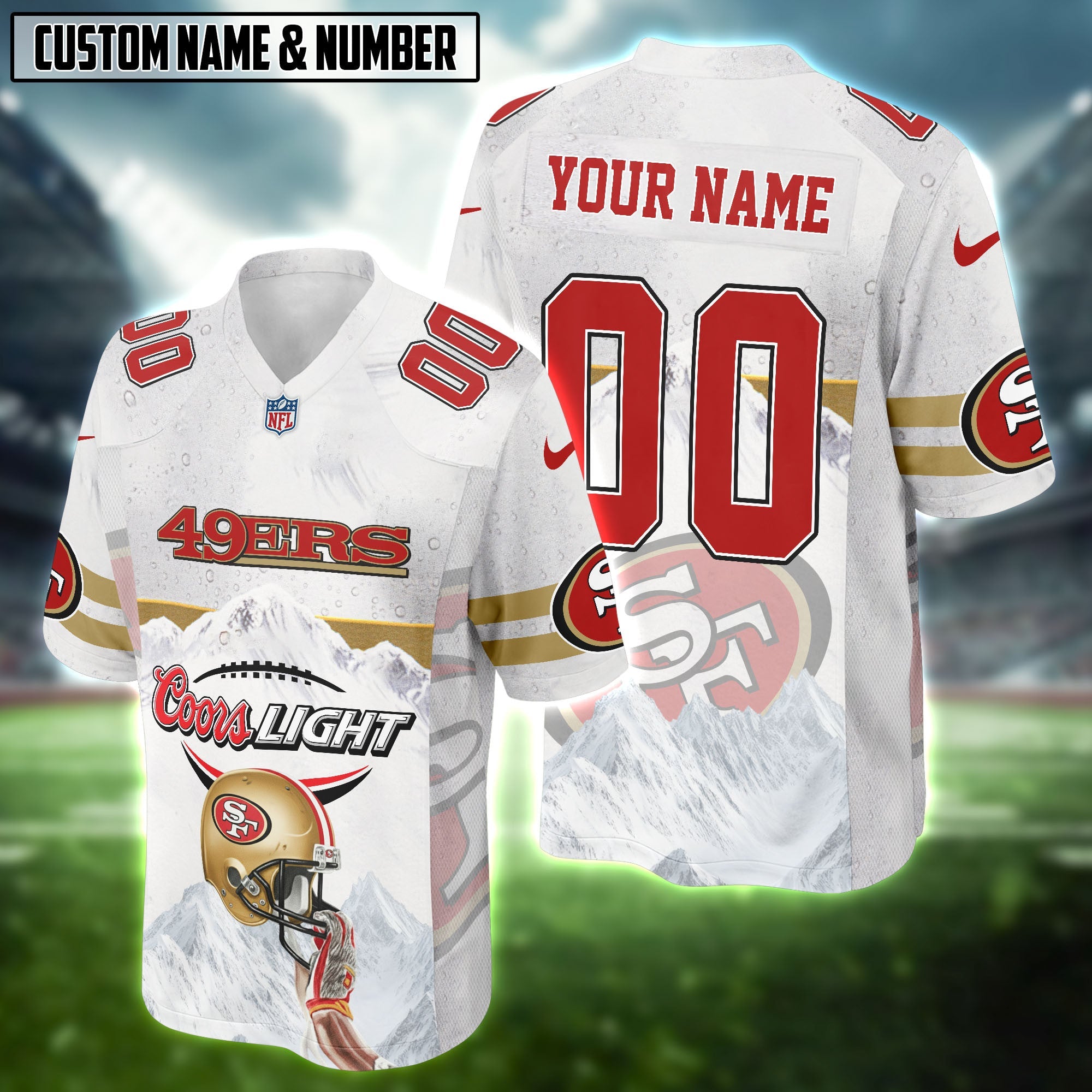 NFL X Coors Light Beer Football Jersey Editions Limited