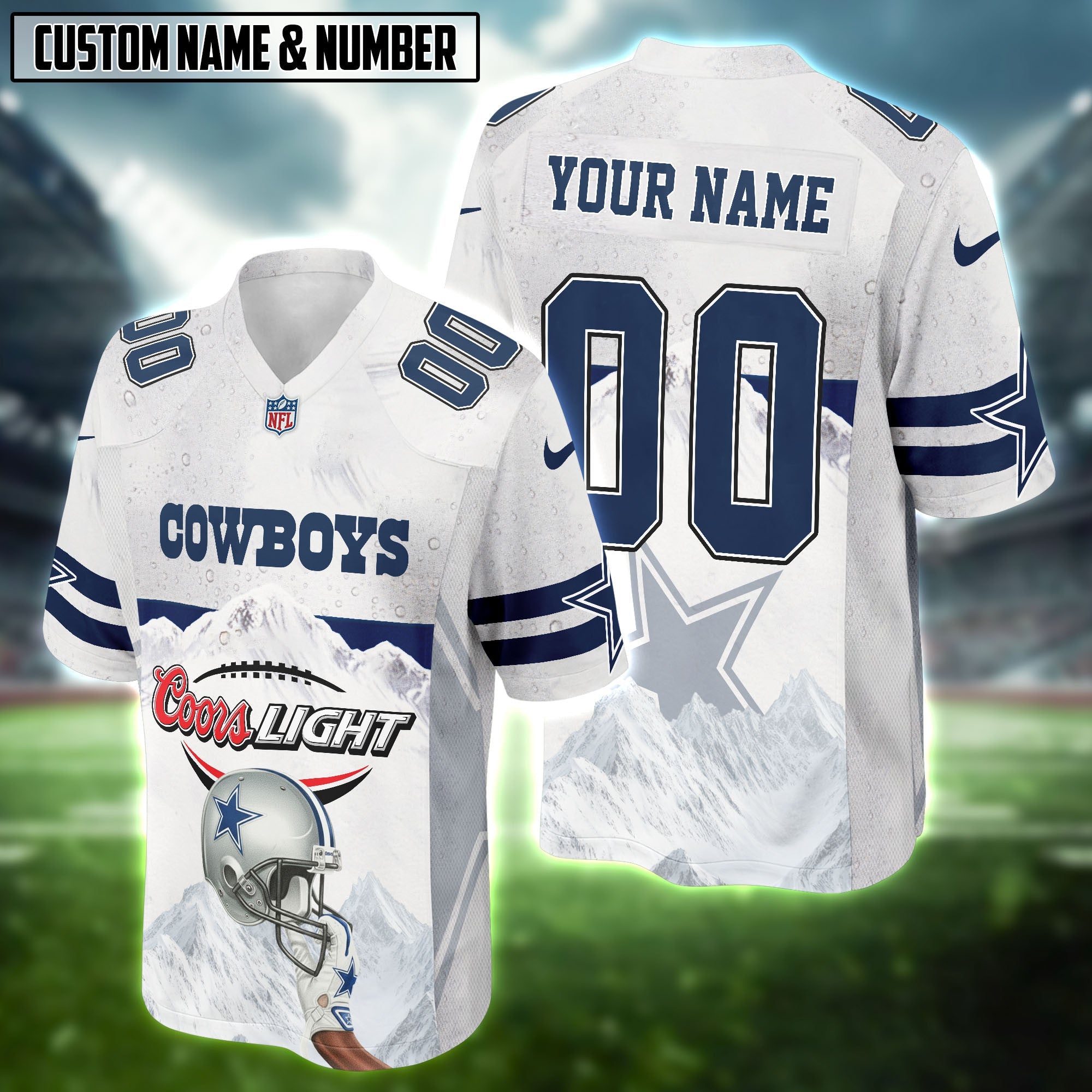NFL X Coors Light Beer Football Jersey Editions Limited