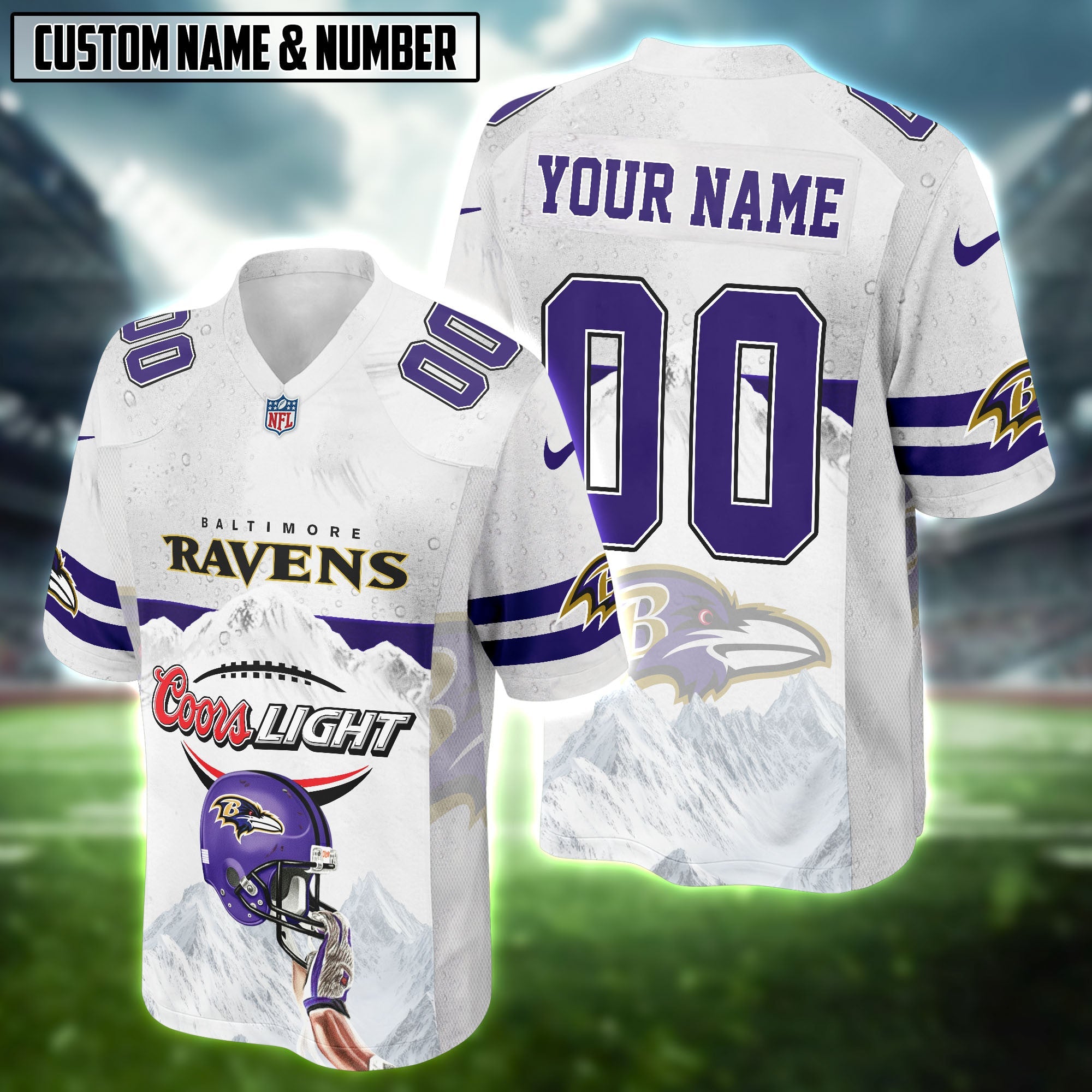 NFL X Coors Light Beer Football Jersey Editions Limited