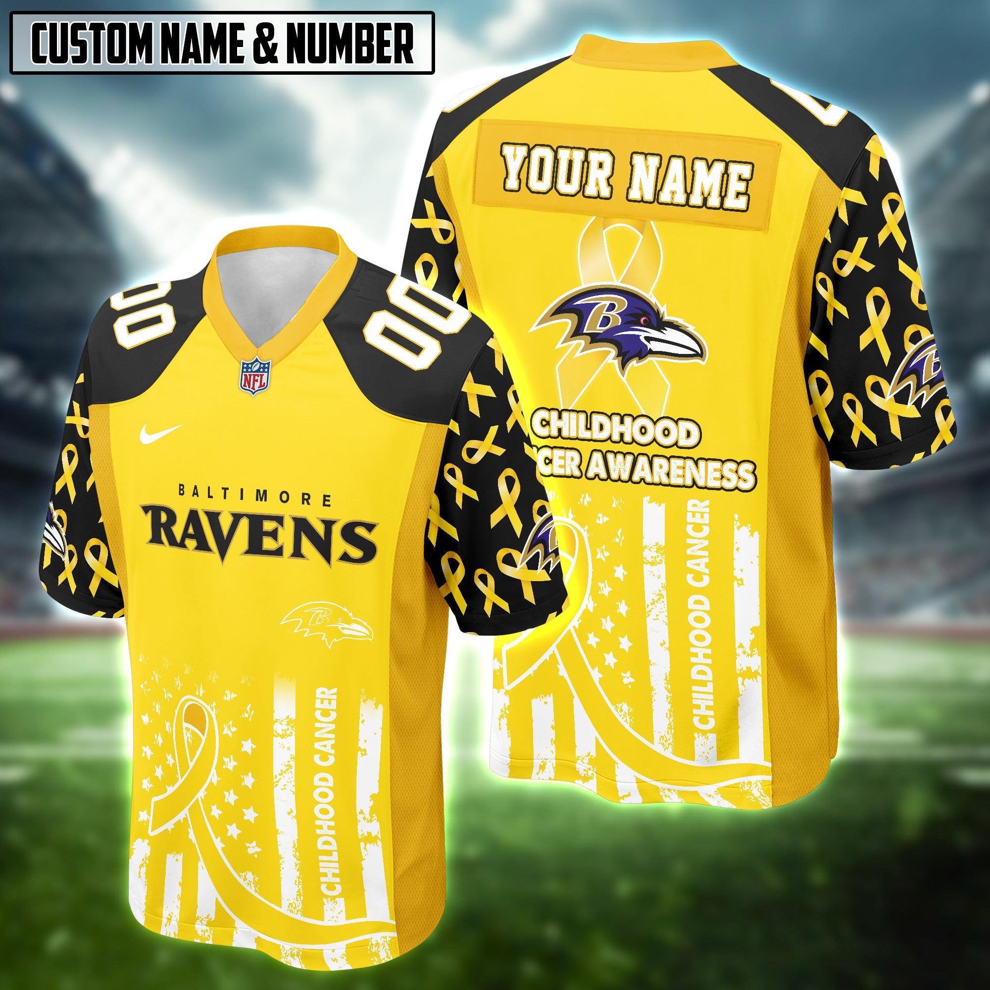 NFL Childhood Cancer Awareness Football Jersey Editions Limited