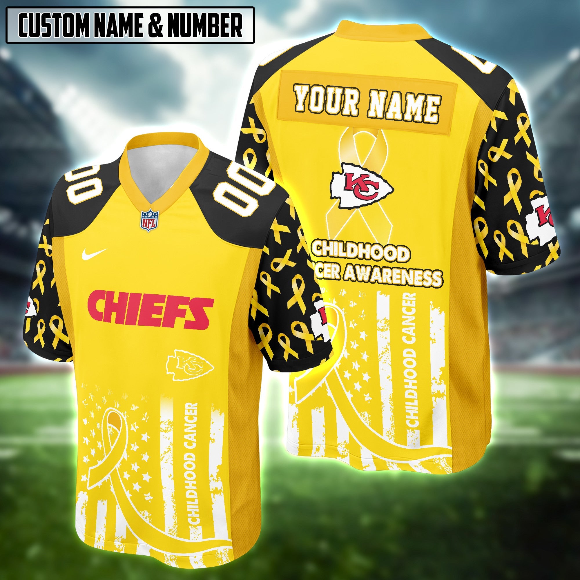 NFL Childhood Cancer Awareness Football Jersey Editions Limited