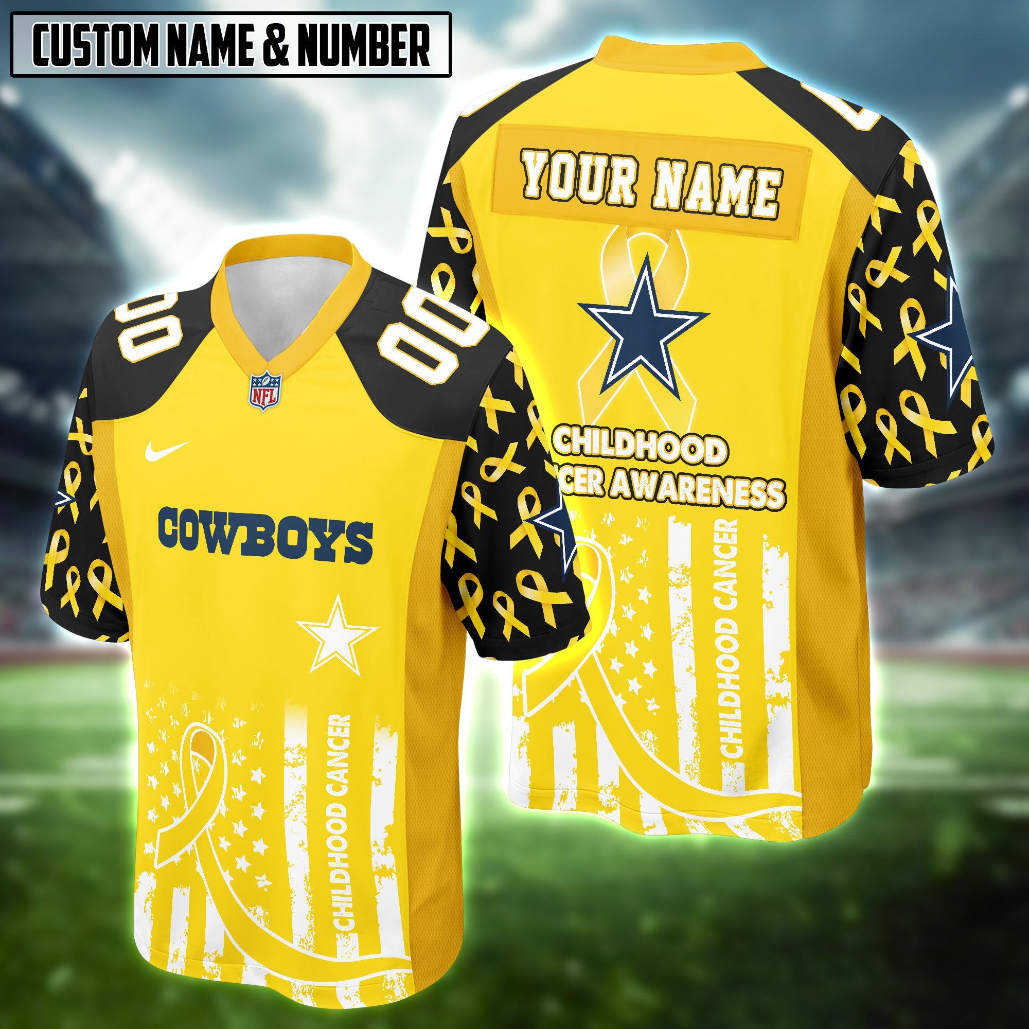 NFL Childhood Cancer Awareness Football Jersey Editions Limited