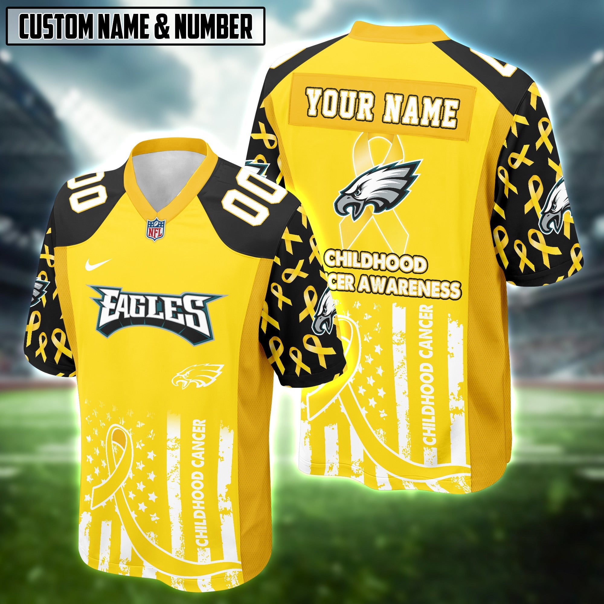 NFL Childhood Cancer Awareness Football Jersey Editions Limited