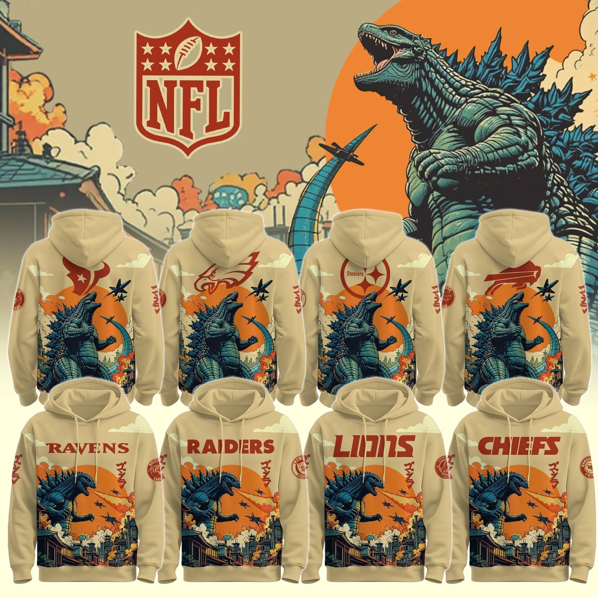 NFL x Godzilla Hoodie Jogger Cap