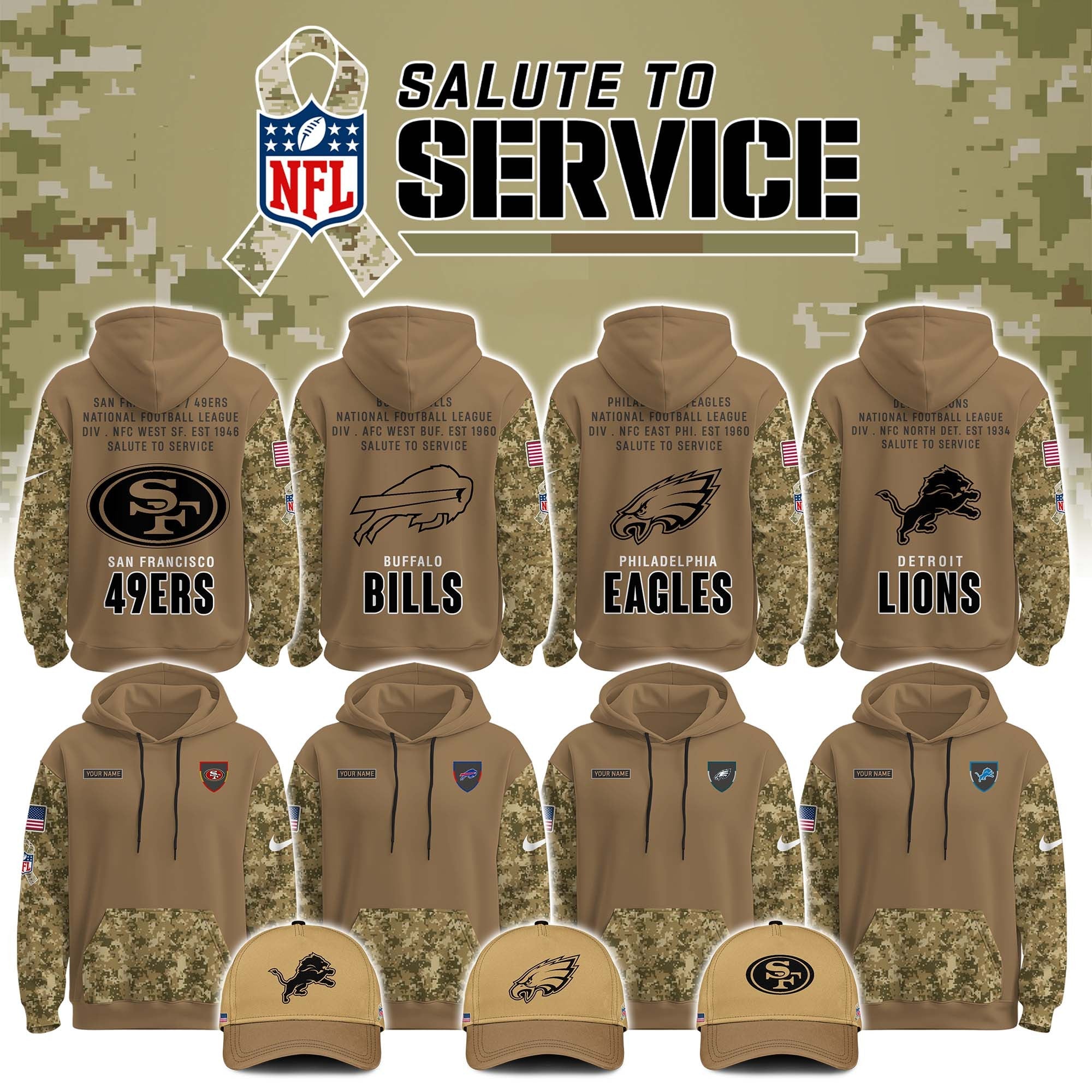 NFL x Salute to Service Hoodie Jogger Cap