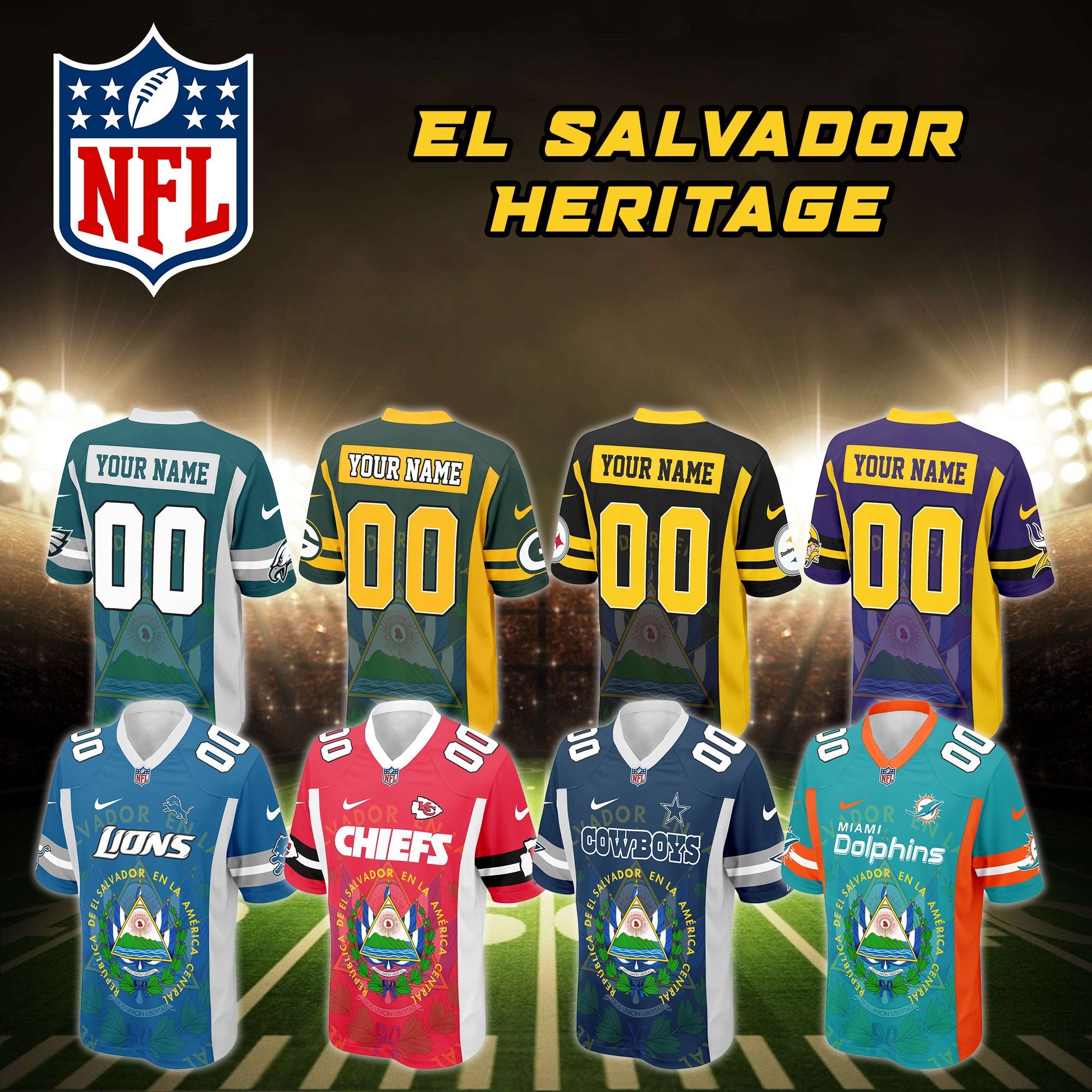 NFL X El Salvador Heritage Football Jersey Editions Limited