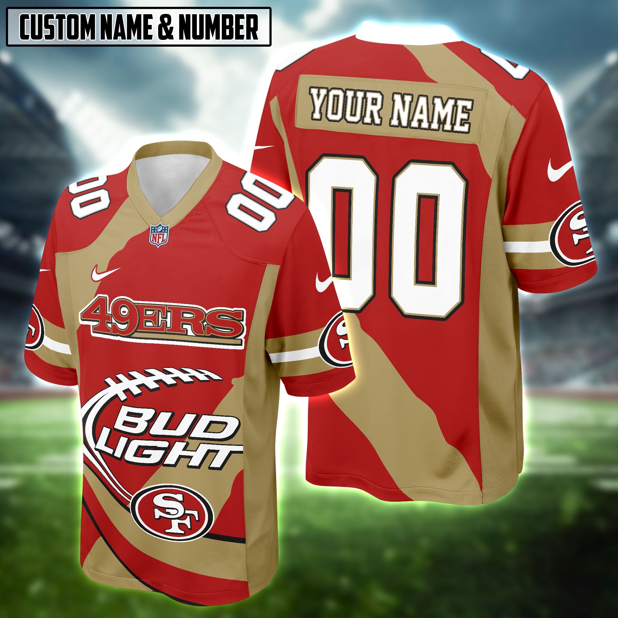 NFL X Bud Light Beer Football Jersey Editions Limited