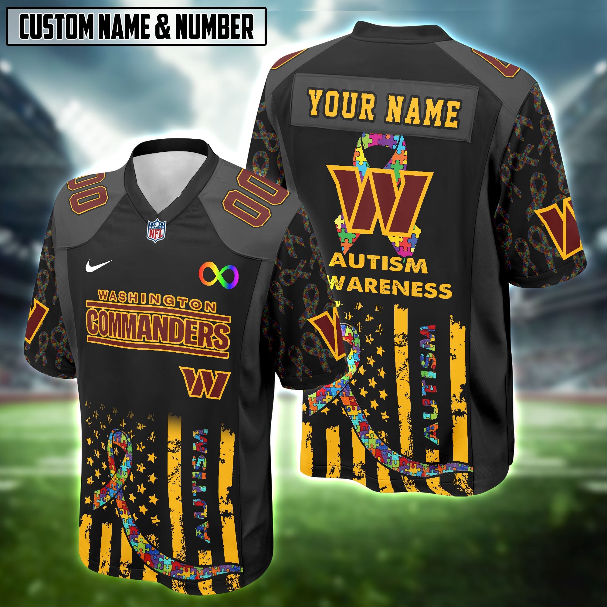 NFL x Autism Awareness Football Jersey Editions