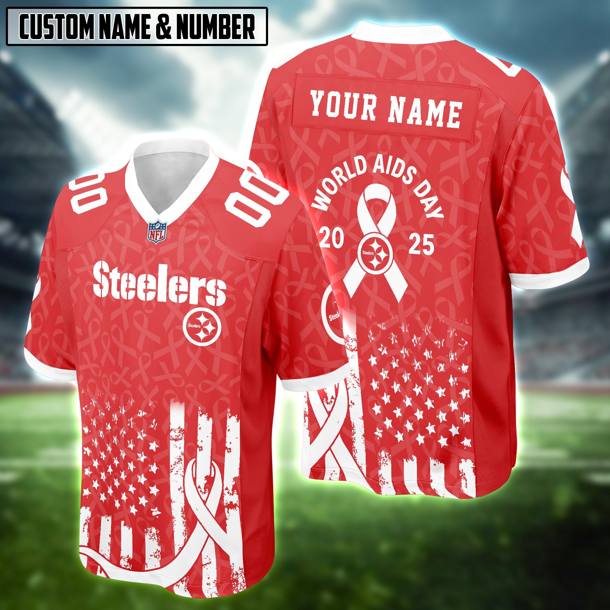 NFL X World AIDS Day 2025 Football Jersey Editions Limited