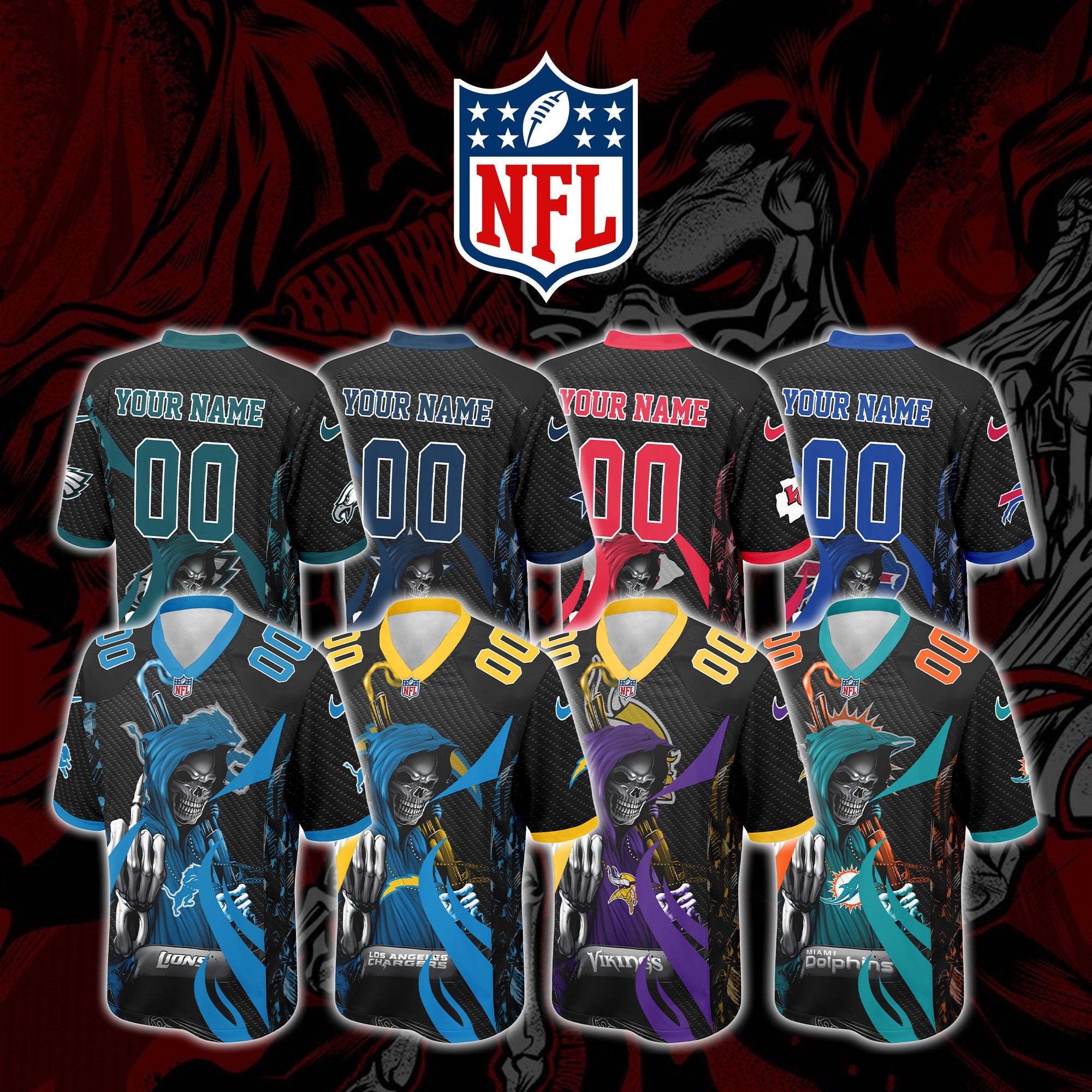 NFL X Grim Reaper Football Jersey Editions Limited