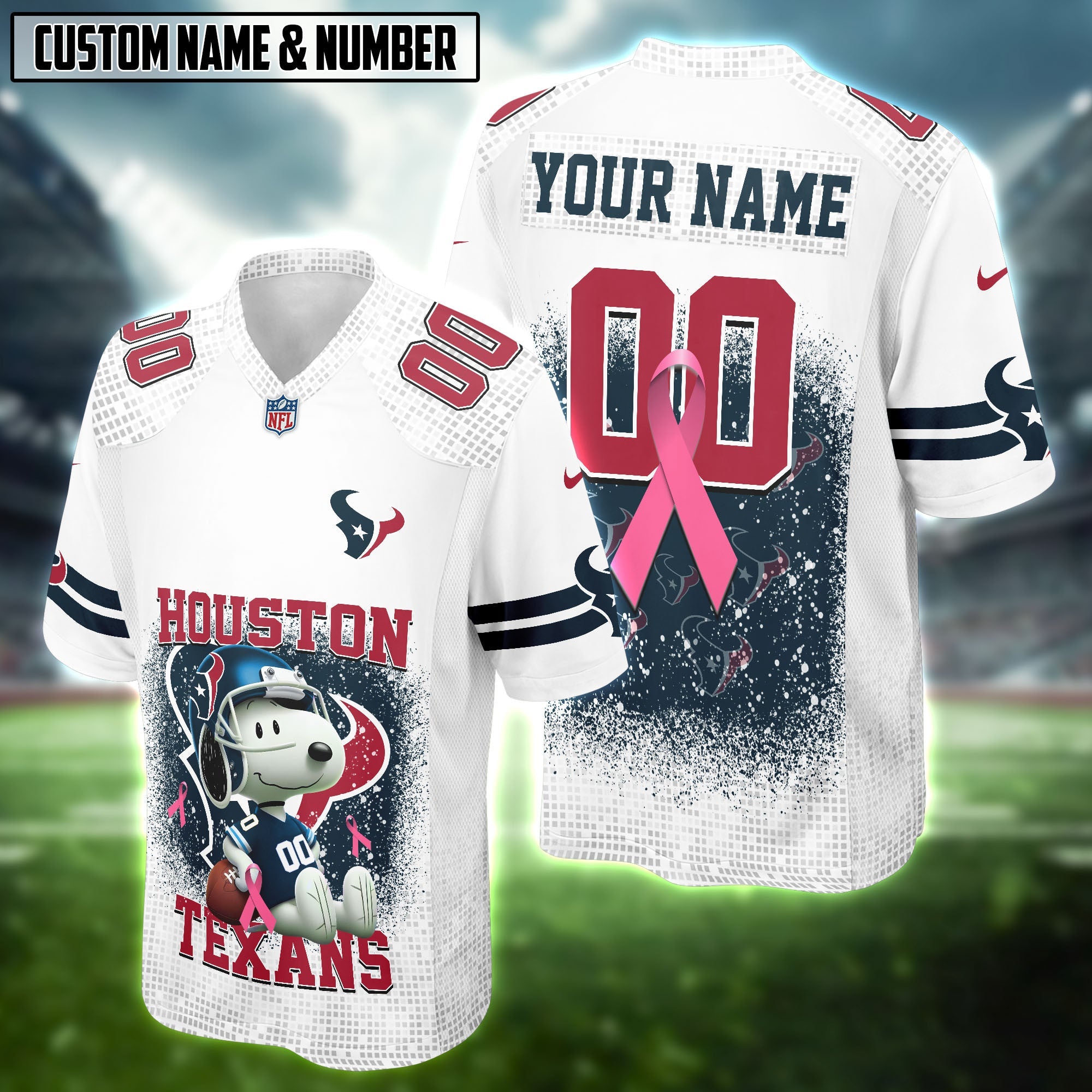 NFL X Snoopy Breast Cancer Awareness Football Jersey Editions Limited 2025