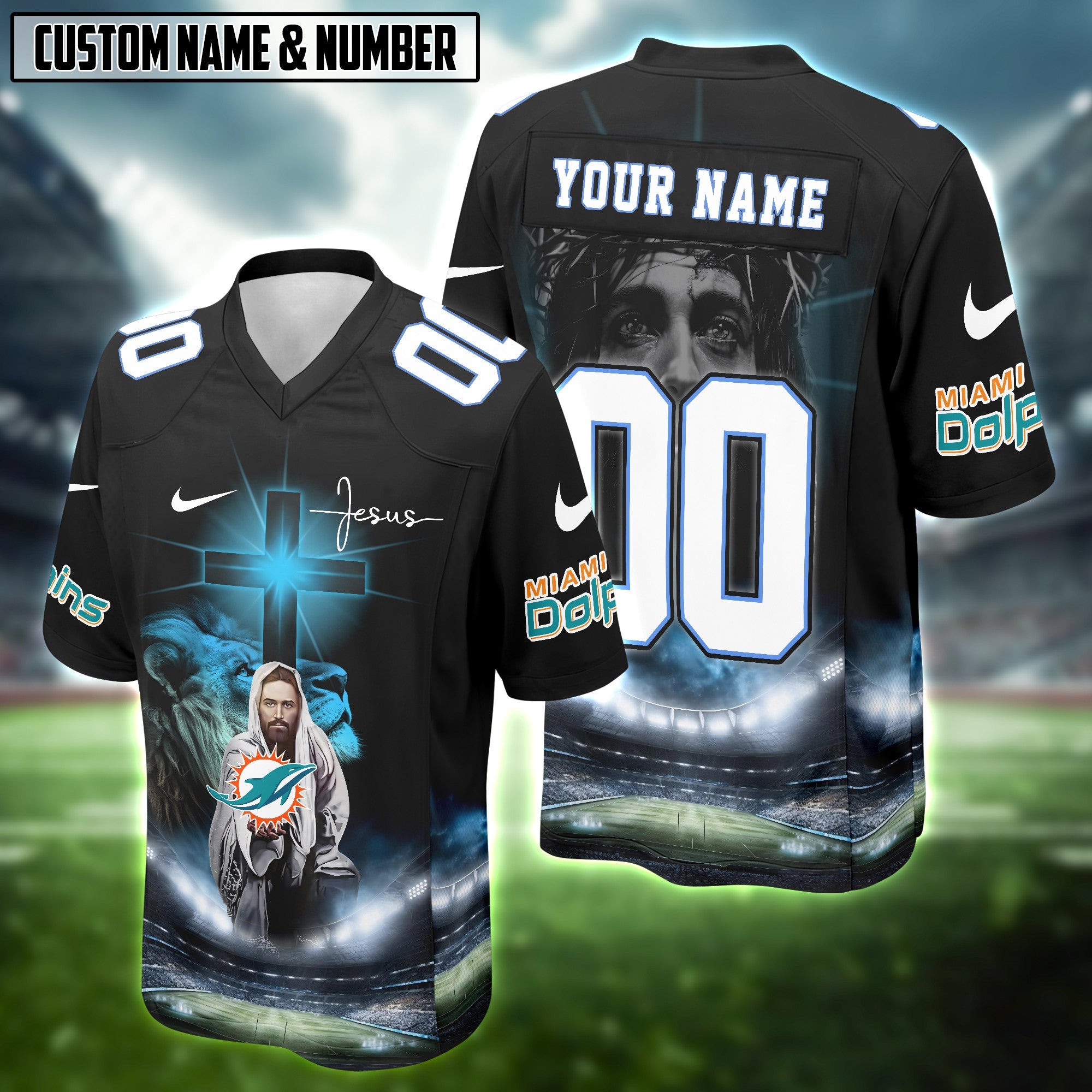 NFL God Lion Cross Lovers Football Jersey Editions Limited