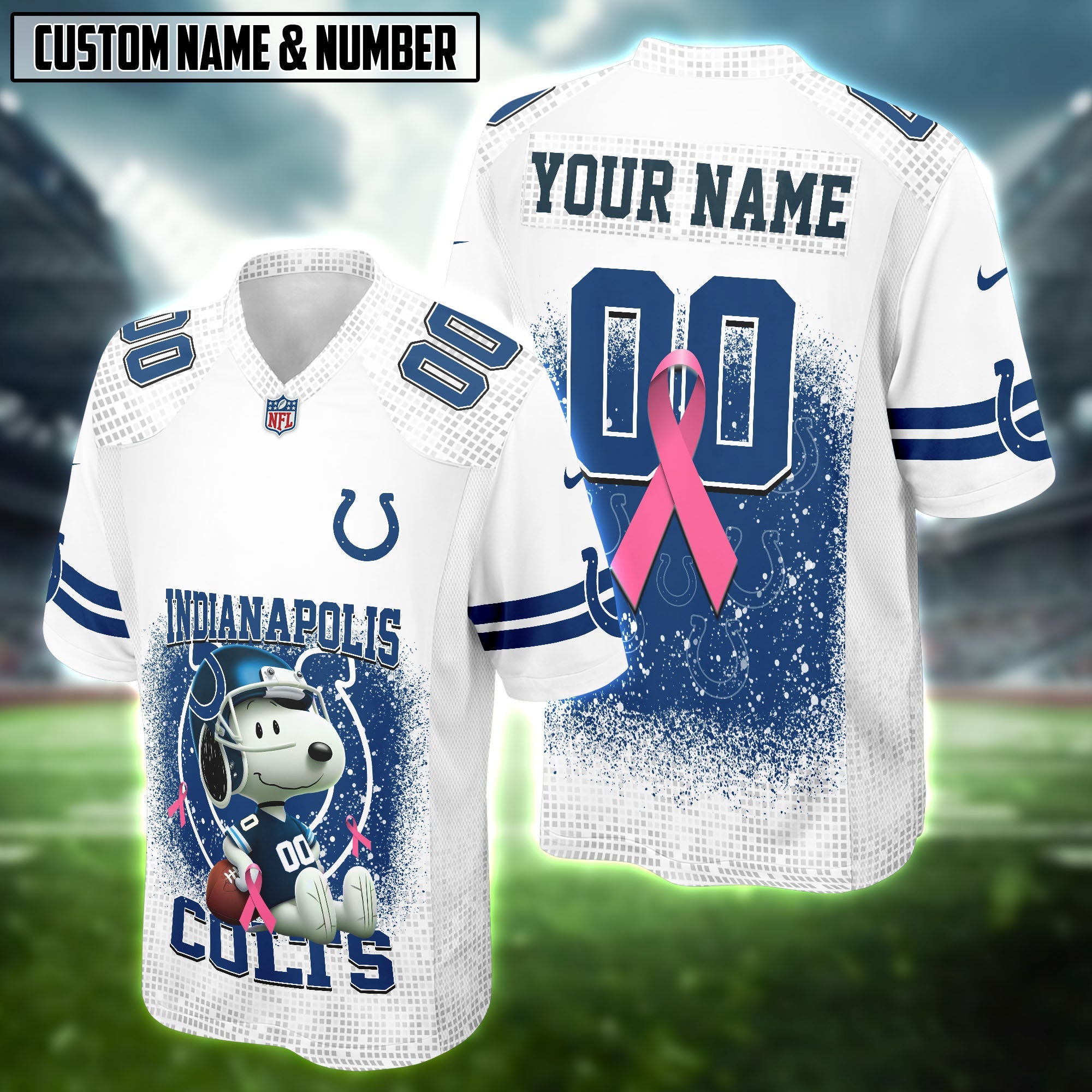 NFL X Snoopy Breast Cancer Awareness Football Jersey Editions Limited 2025