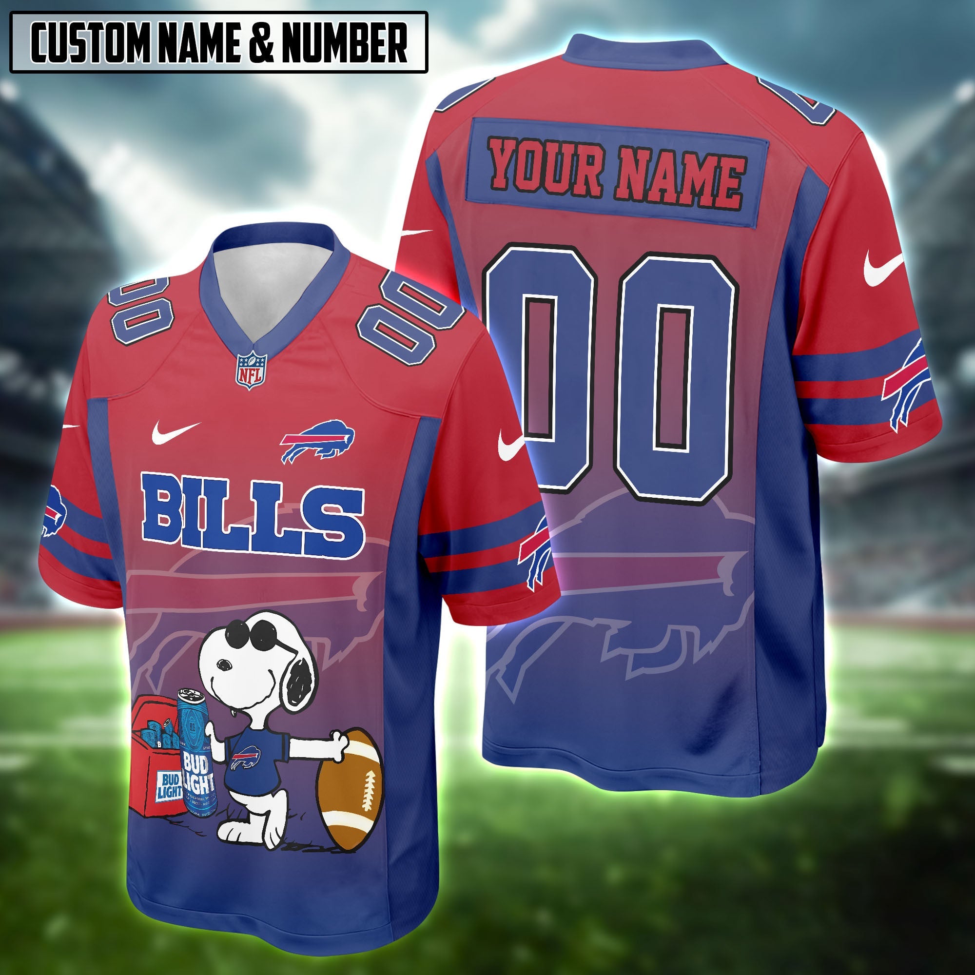 NFL x Snoopy x Bud Light Football Jersey Editions Limited