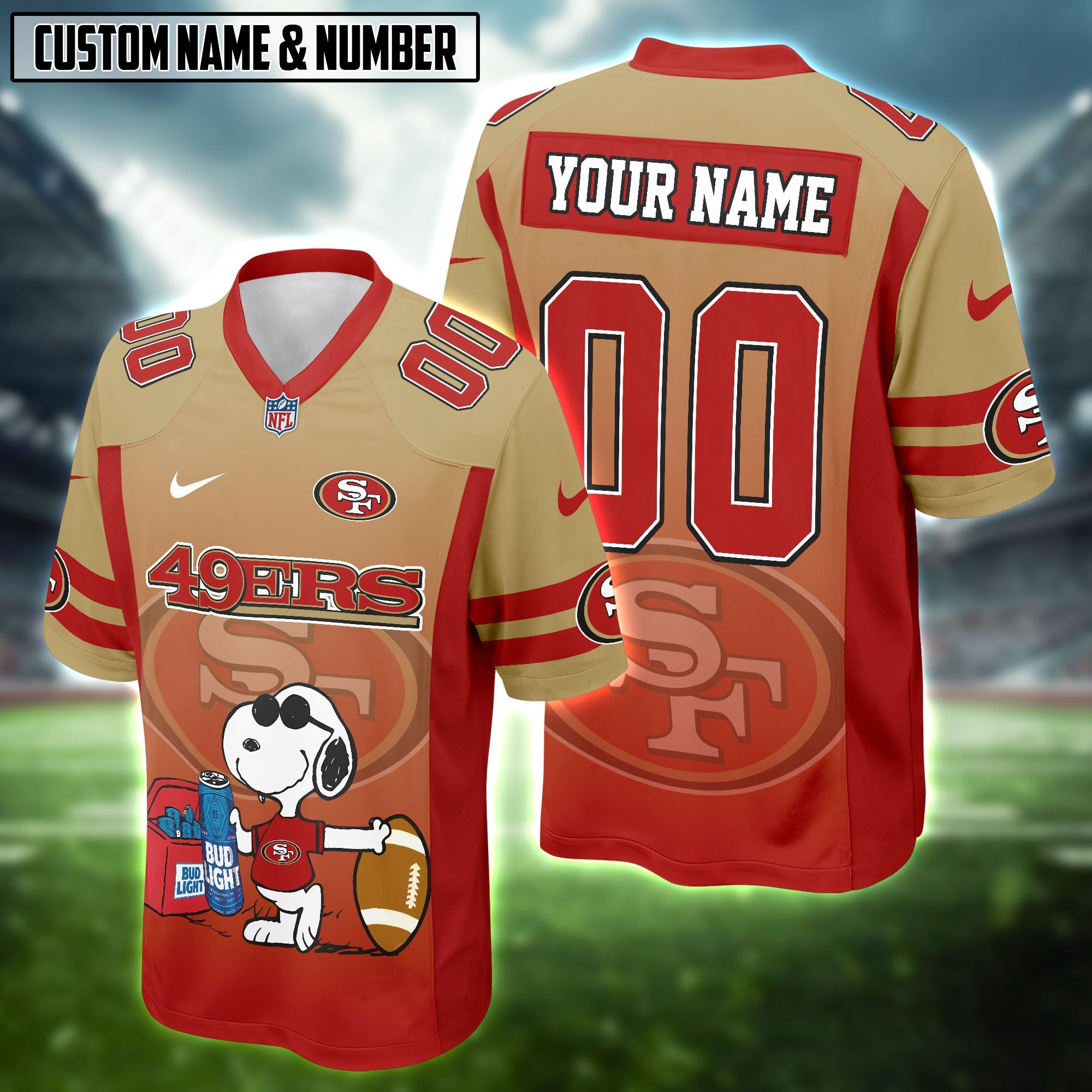NFL x Snoopy x Bud Light Football Jersey Editions Limited